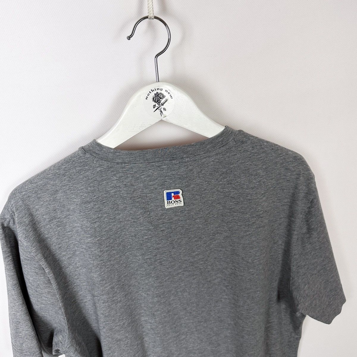 Hugo Boss Russell Athletic x Hugo Boss Oversize Grey Embroidered tee Size US S / EU 44-46 / 1 - 4 Thumbnail