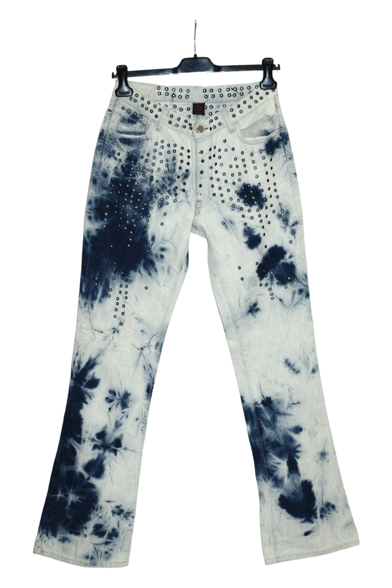 VTG🔥90s NO.L.ITA nyc grunge punk studded bleached jeans
