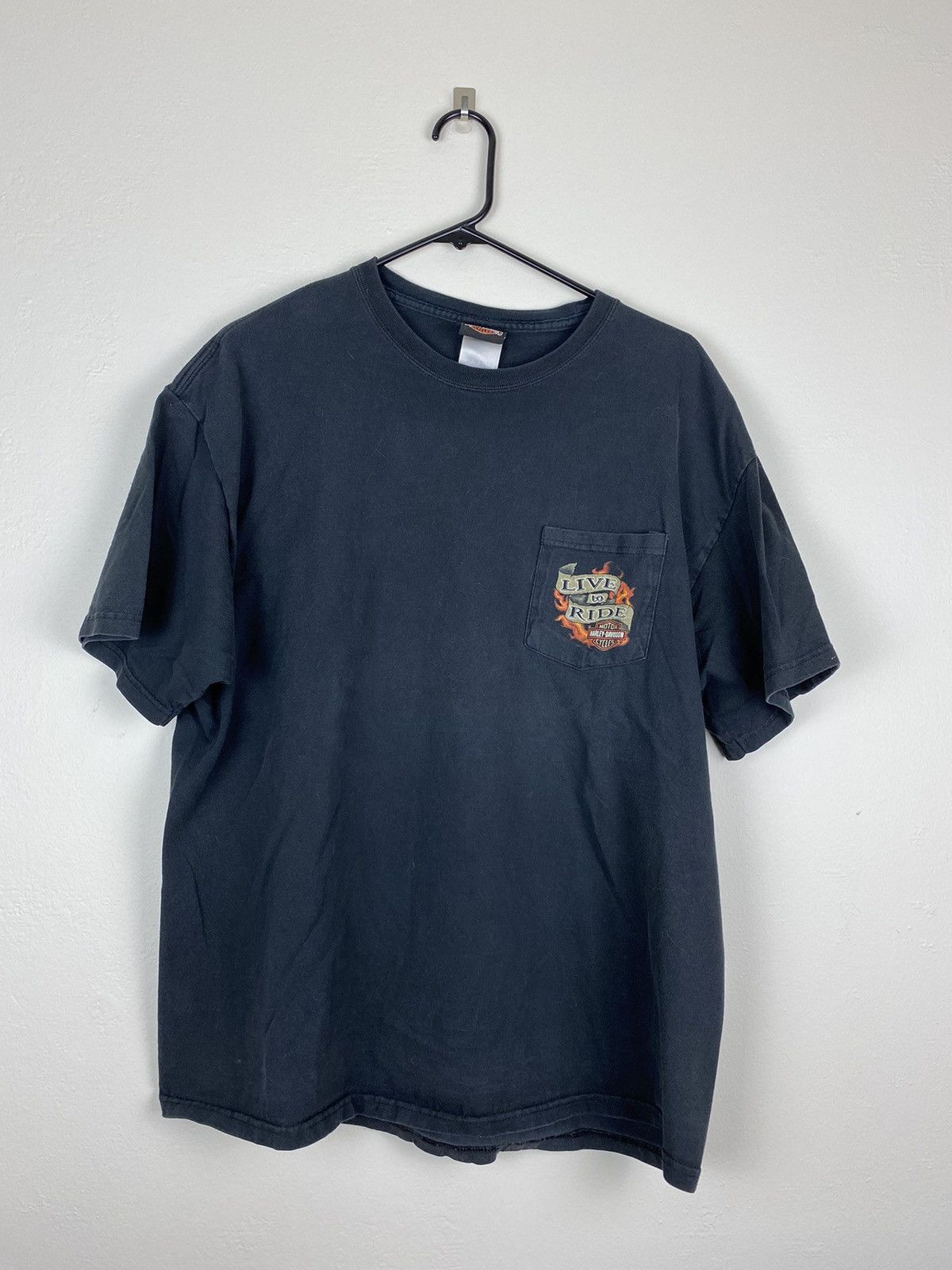 Harley Davidson Vintage Harley Davidson Pocket Tee T Shirt Size US L / EU 52-54 / 3 - 1 Thumbnail