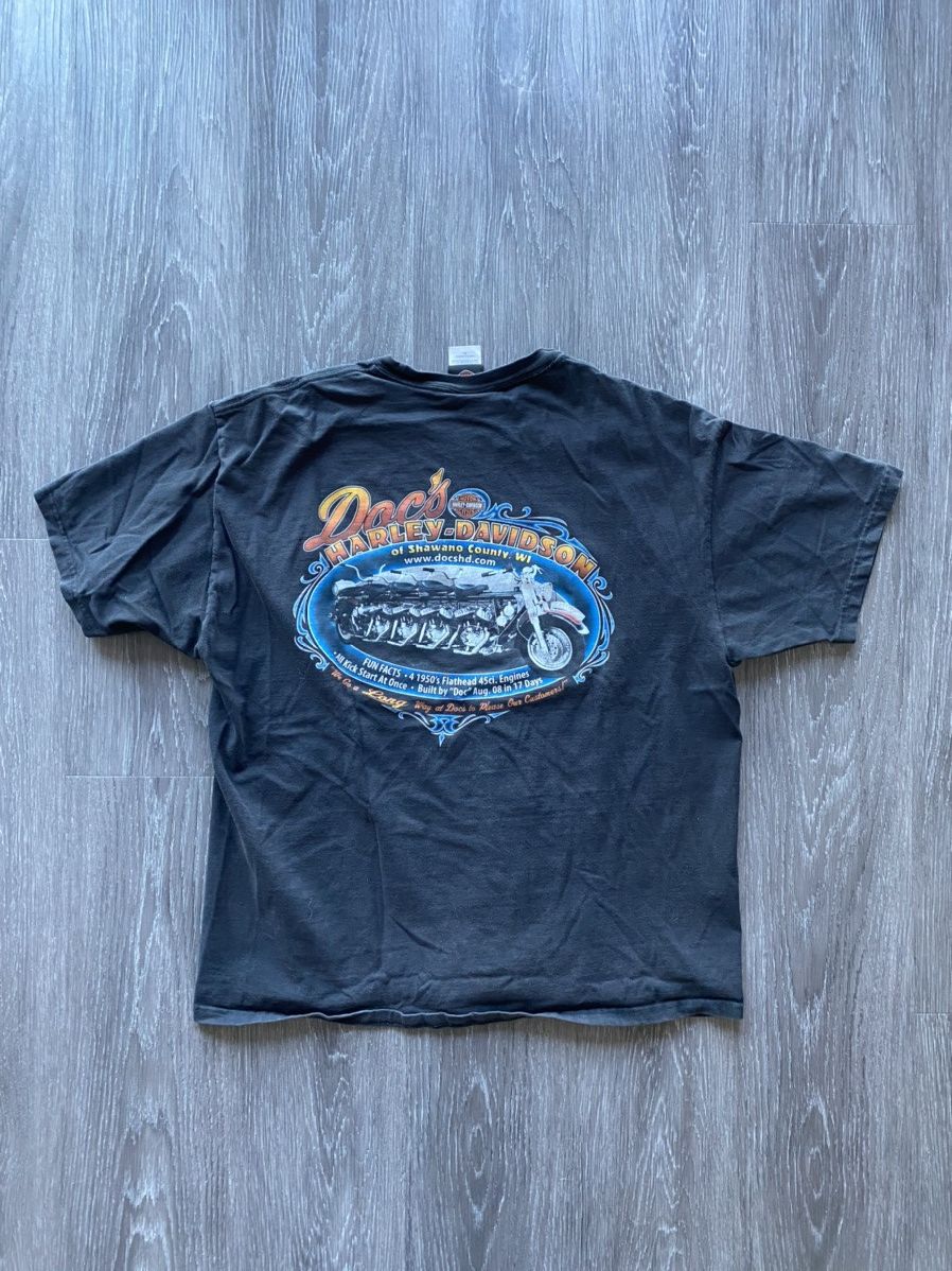 Harley Davidson Vintage Harley Davidson Pocket Tee T Shirt Size US L / EU 52-54 / 3 - 7 Thumbnail