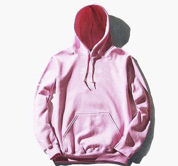 Funeral Service Pink Hoodie Sweatshirt M seen hot on Lil Pump Smokepurpp soundcloud