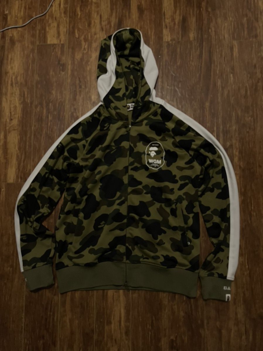 Bape 1st Camo Jersey Full Zip Hoodie Size US XL / EU 56 / 4 - 3 Thumbnail
