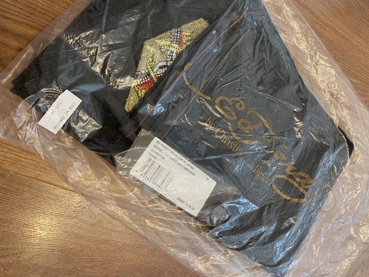 Christian Audigier NWT “Skeleton Pockets” Ed Hardy Jeans Size US 34 / EU 50 - 11 Thumbnail