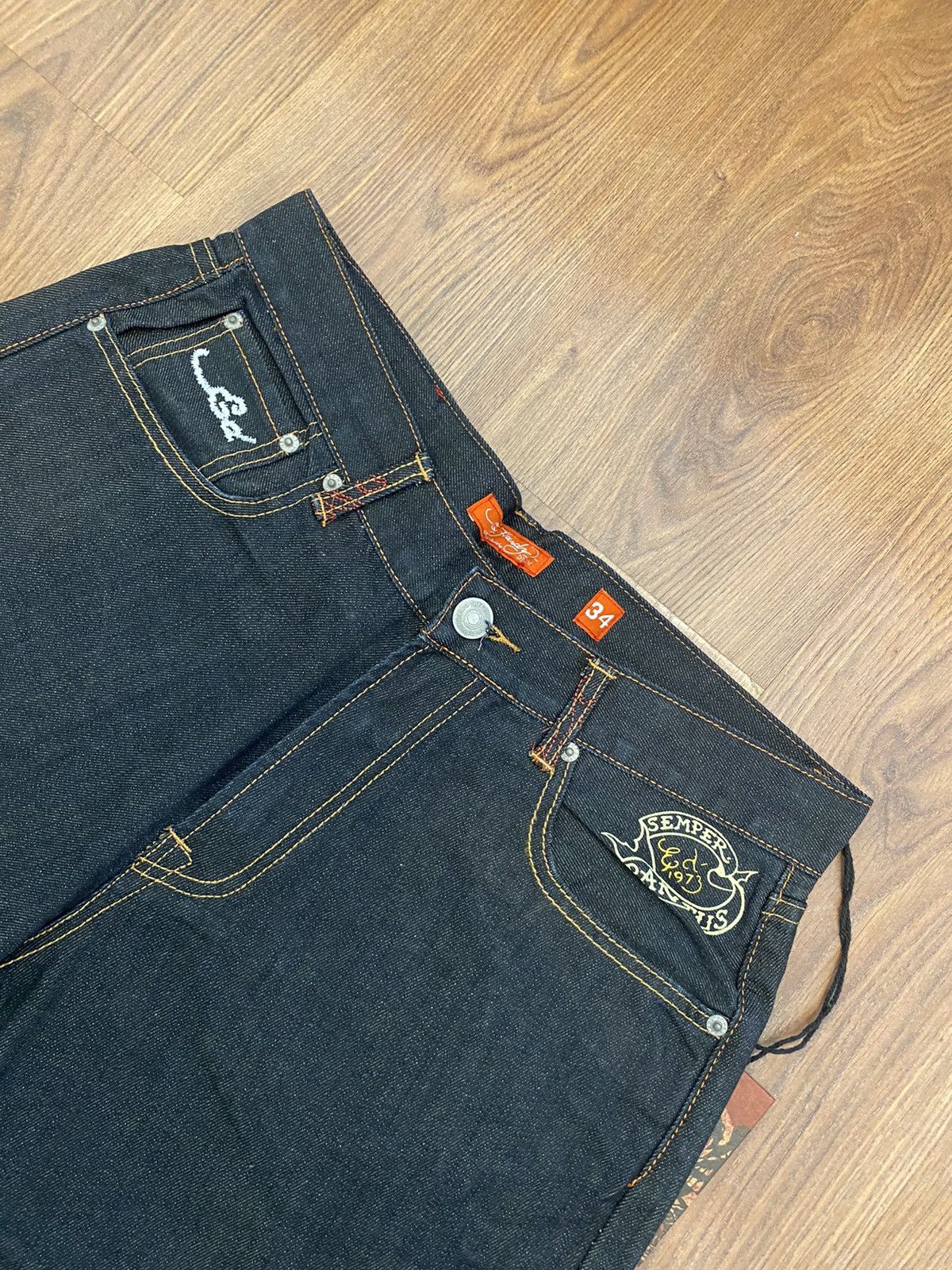 Christian Audigier NWT “Skeleton Pockets” Ed Hardy Jeans Size US 34 / EU 50 - 7 Thumbnail