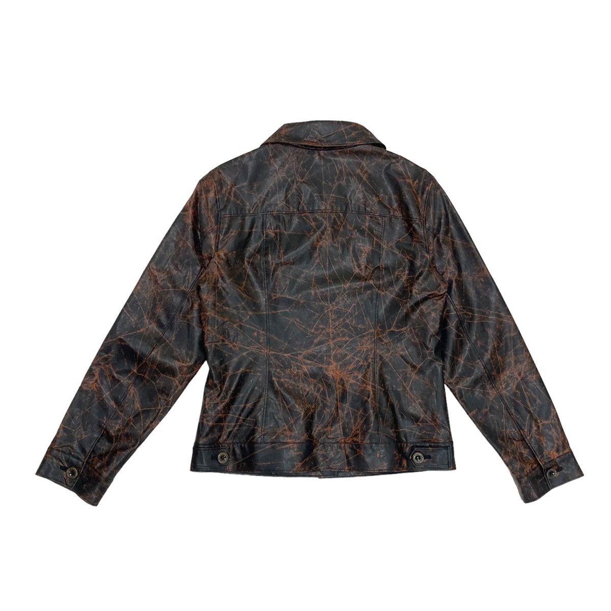 Yasuyuki Ishii CAROLL TIE DYE BUTTON UP LEATHER JACKET Size US M / EU 48-50 / 2 - 2 Thumbnail