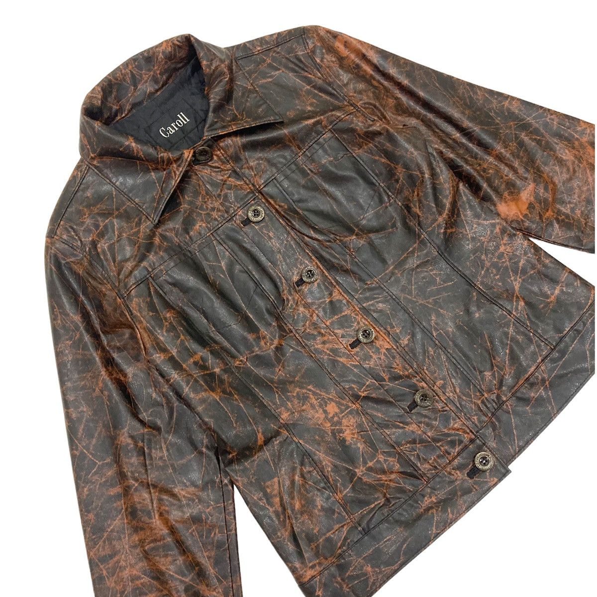 Yasuyuki Ishii CAROLL TIE DYE BUTTON UP LEATHER JACKET Size US M / EU 48-50 / 2 - 4 Thumbnail