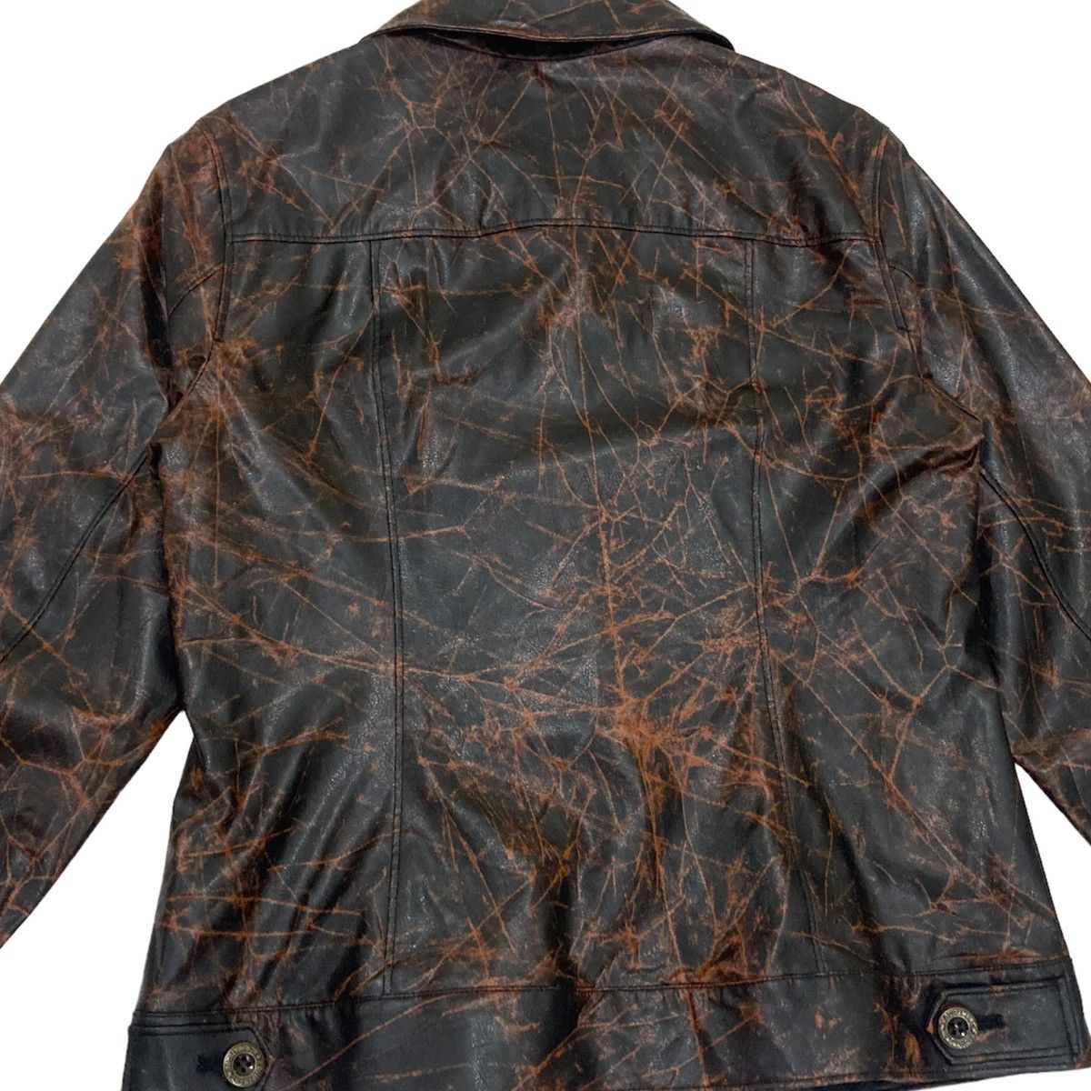 Yasuyuki Ishii CAROLL TIE DYE BUTTON UP LEATHER JACKET Size US M / EU 48-50 / 2 - 5 Thumbnail