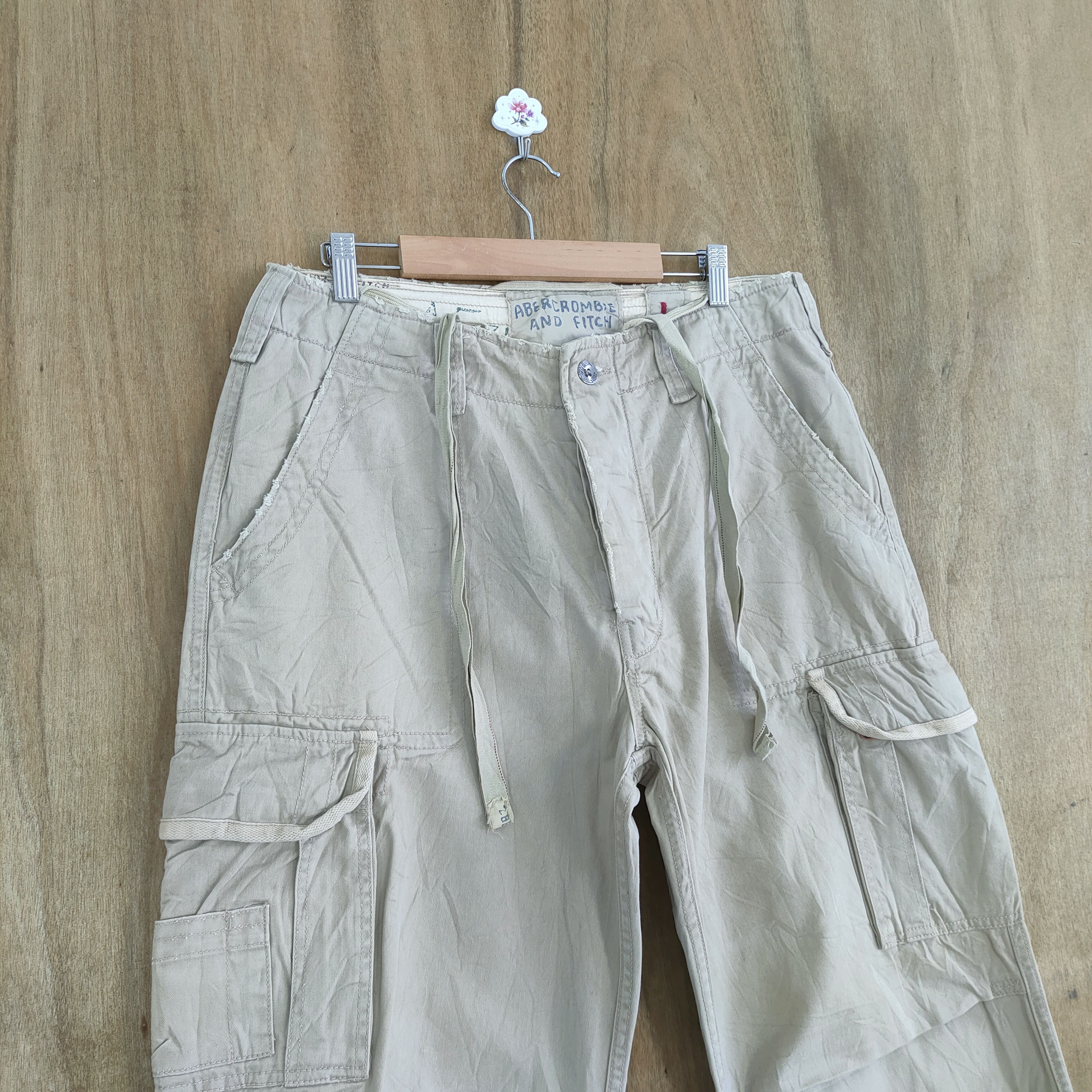 Abercrombie & Fitch VINTAGE ABERCROMBIE & FITCH CARGO PANTS Size US 34 / EU 50 - 4 Thumbnail