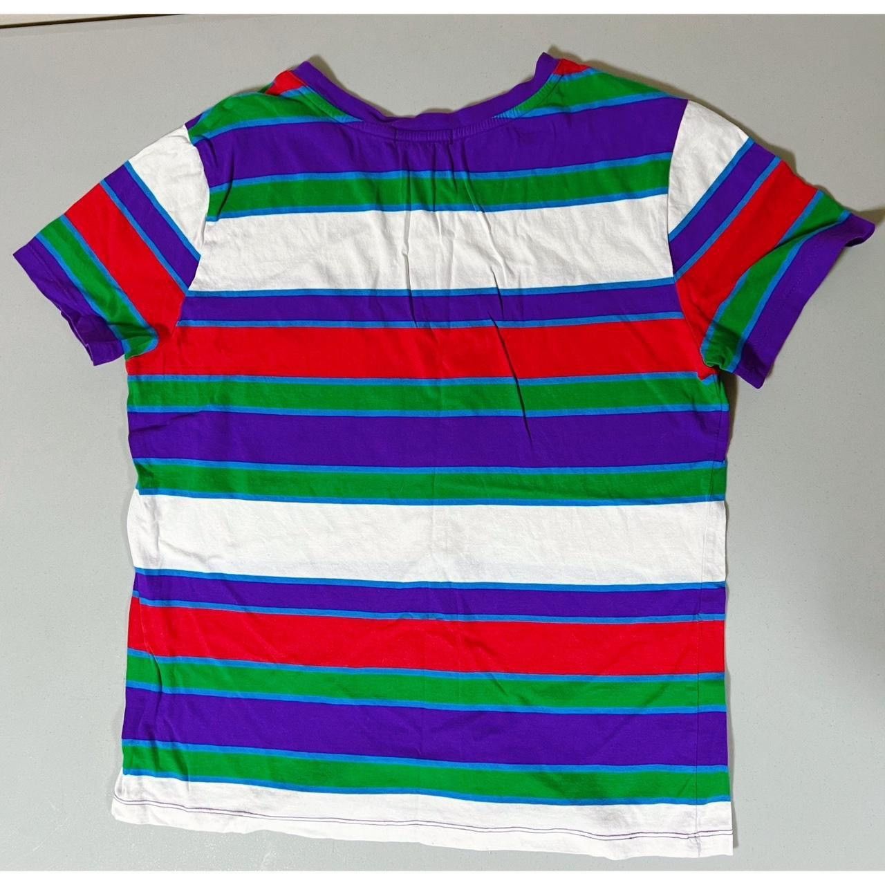 Vintage Striped ‘England’ Futbol Graphic Tee T-Shirt Top Size L ⚽️✨ Size L / US 10 / IT 46 - 2 Thumbnail