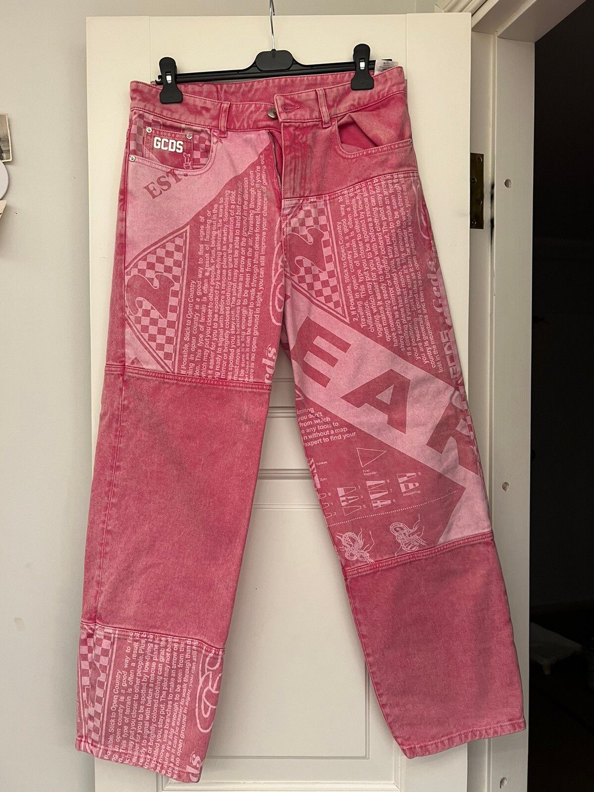 GCDS Pink Ultracargo Jeans