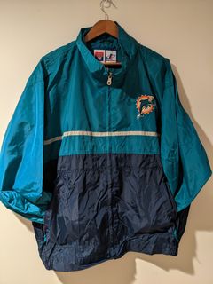 Vintage 90s Nylon Green Starter NFL Miami Dolphins Varsity Jacket - Large–  Domno Vintage