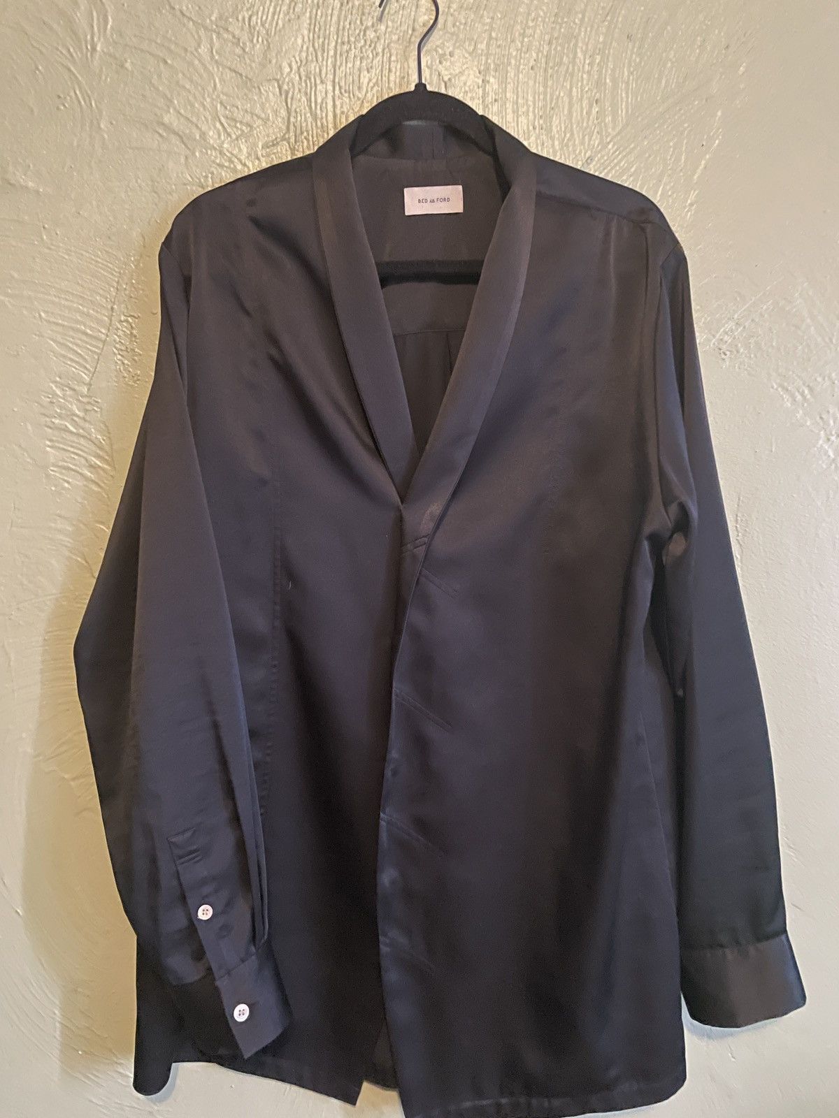 Bed j.w. Ford Shawl collar satin shirt Size US L / EU 52-54 / 3 - 3 Thumbnail
