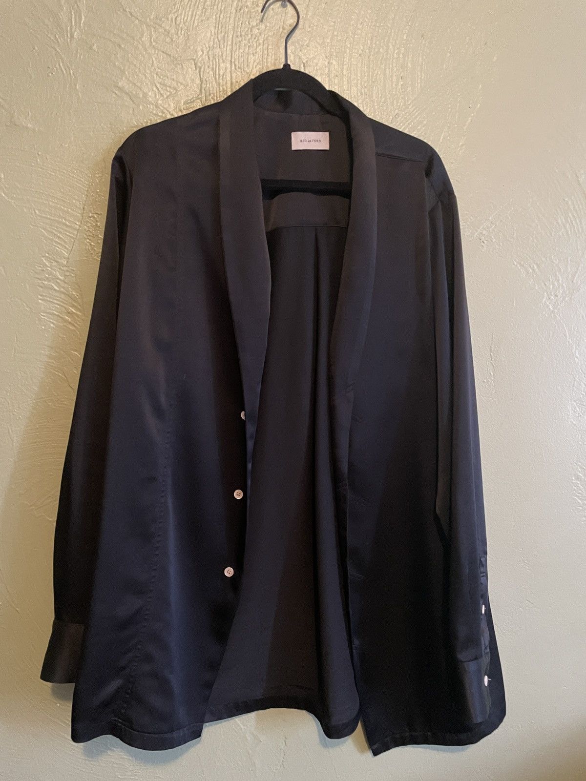 Bed j.w. Ford Shawl collar satin shirt Size US L / EU 52-54 / 3 - 1 Thumbnail