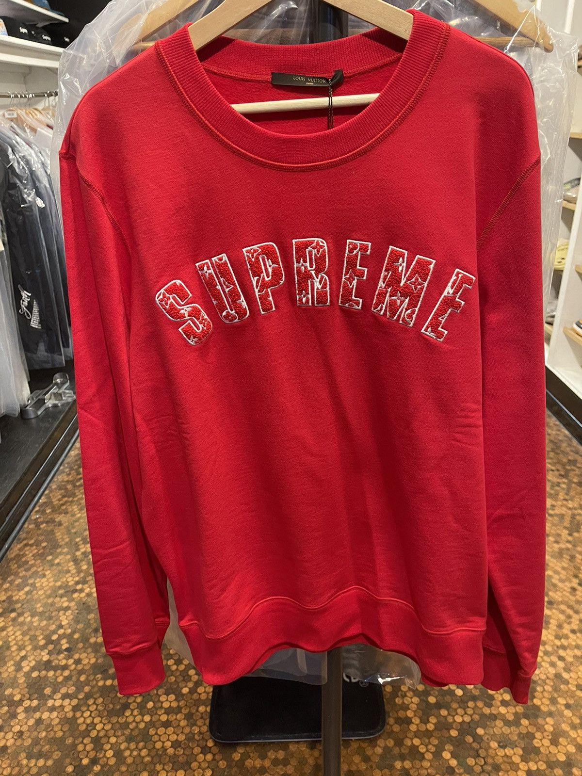 Louis Vuitton Supreme Arc Logo Crewneck | Grailed