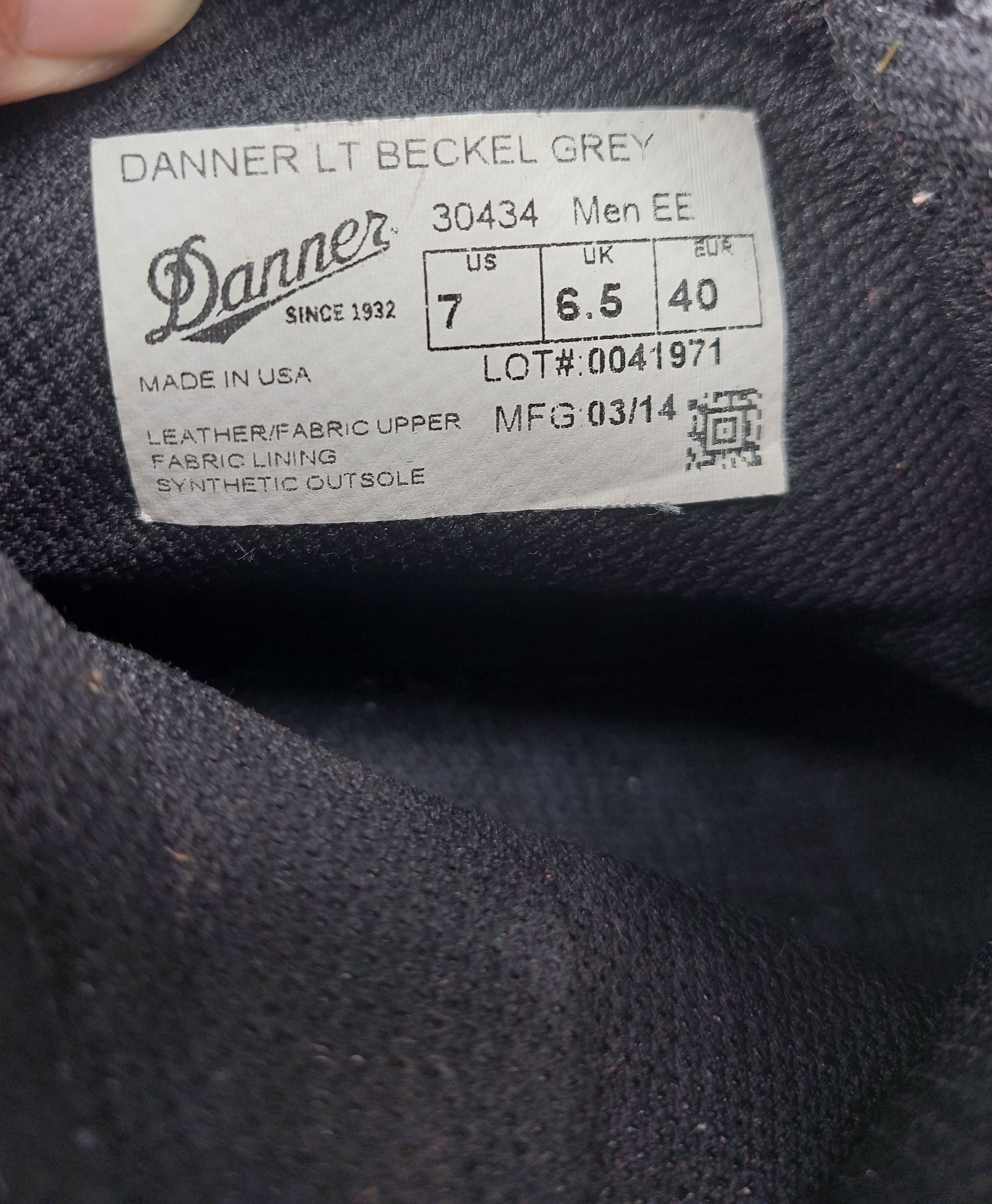 Danner DANNER Light Beckel Grey VIBRAM Gumlite sole hiking boot Size US 7 / EU 40 - 8 Thumbnail