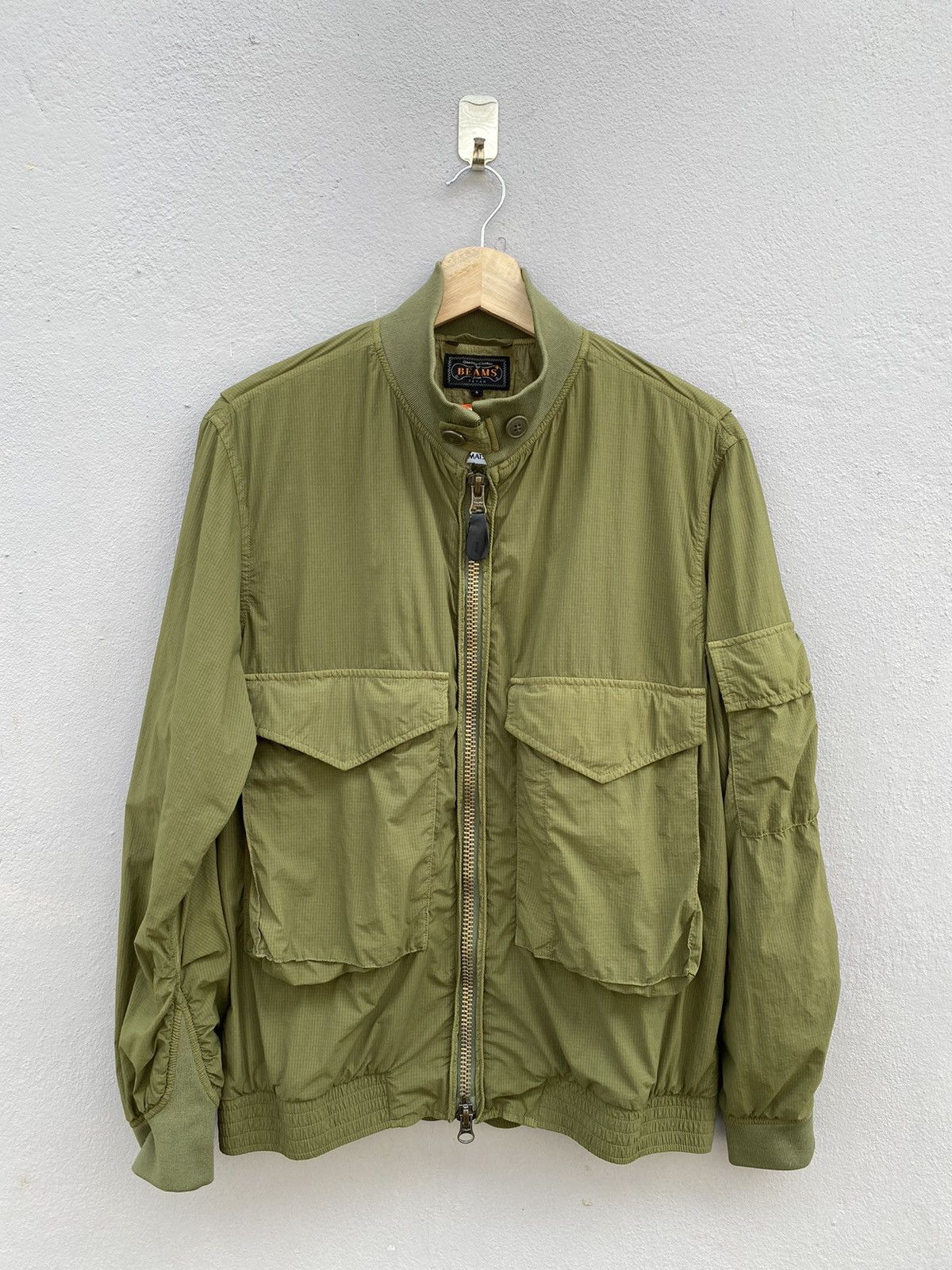 Beams Plus Beams Plus WEP Olive Green Multipockets Bomber Jacket Size US M / EU 48-50 / 2 - 4 Thumbnail