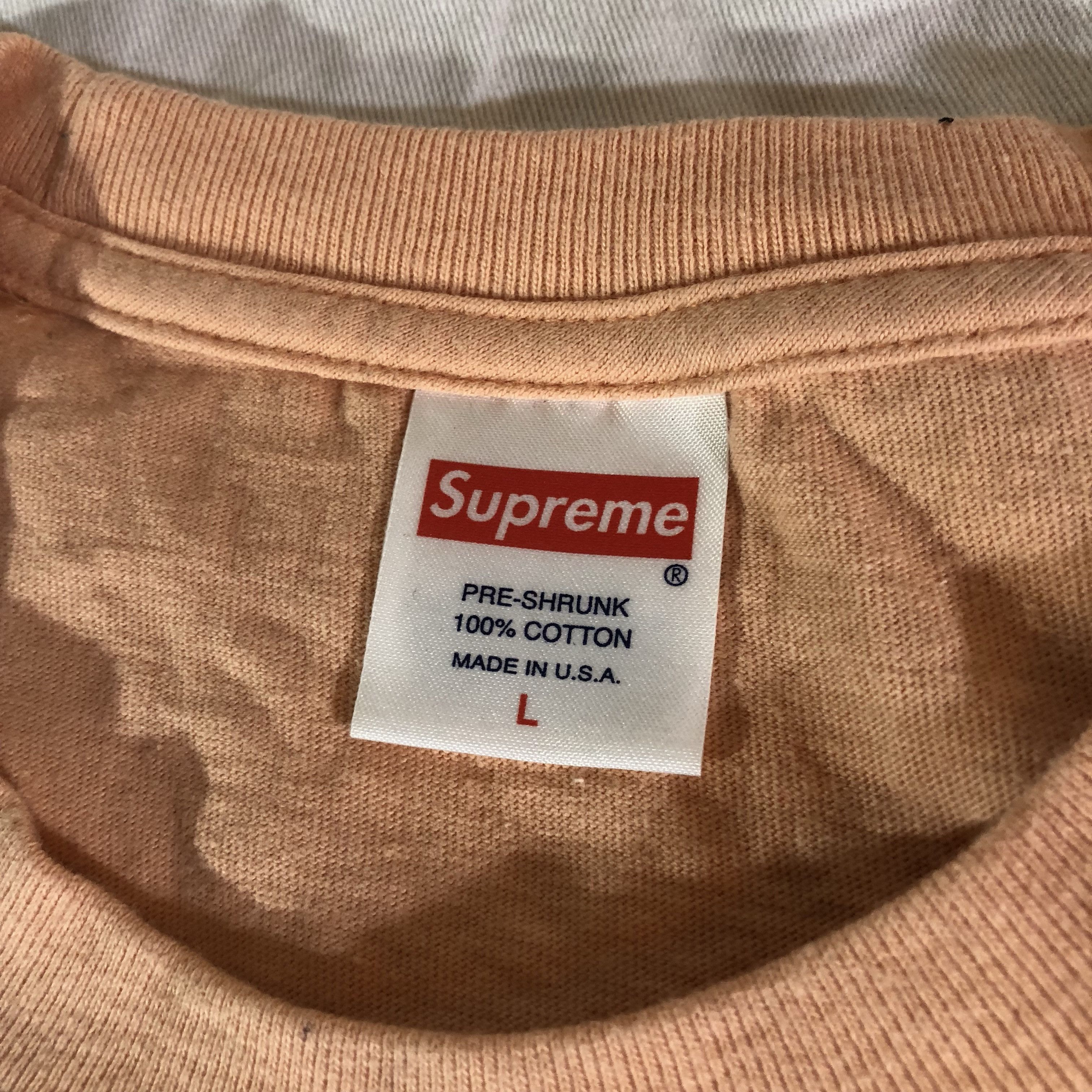 Supreme Supreme Burroughs Tee Peach Size US L / EU 52-54 / 3 - 4 Thumbnail