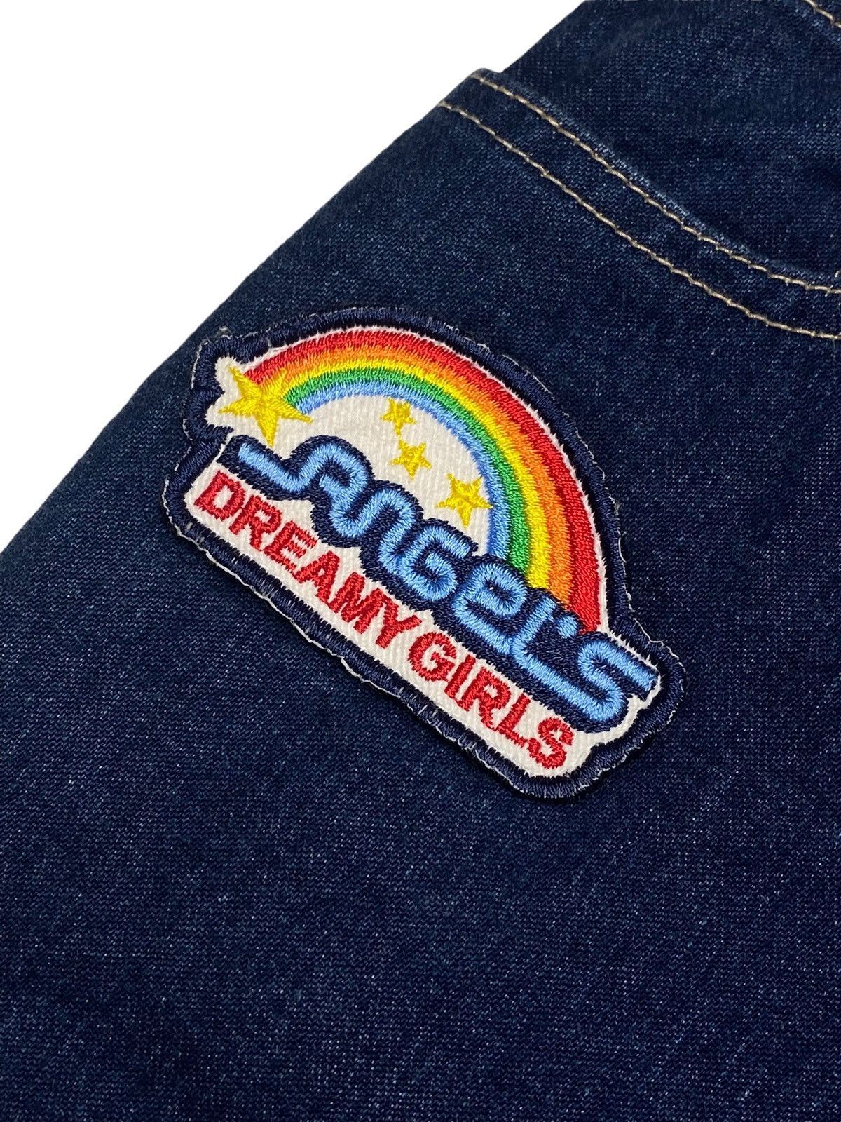 Hysteric Glamour × Japanese Brand 1990s Angel Blue - Super Flared Denim Pants Size US 27 - 4 Thumbnail