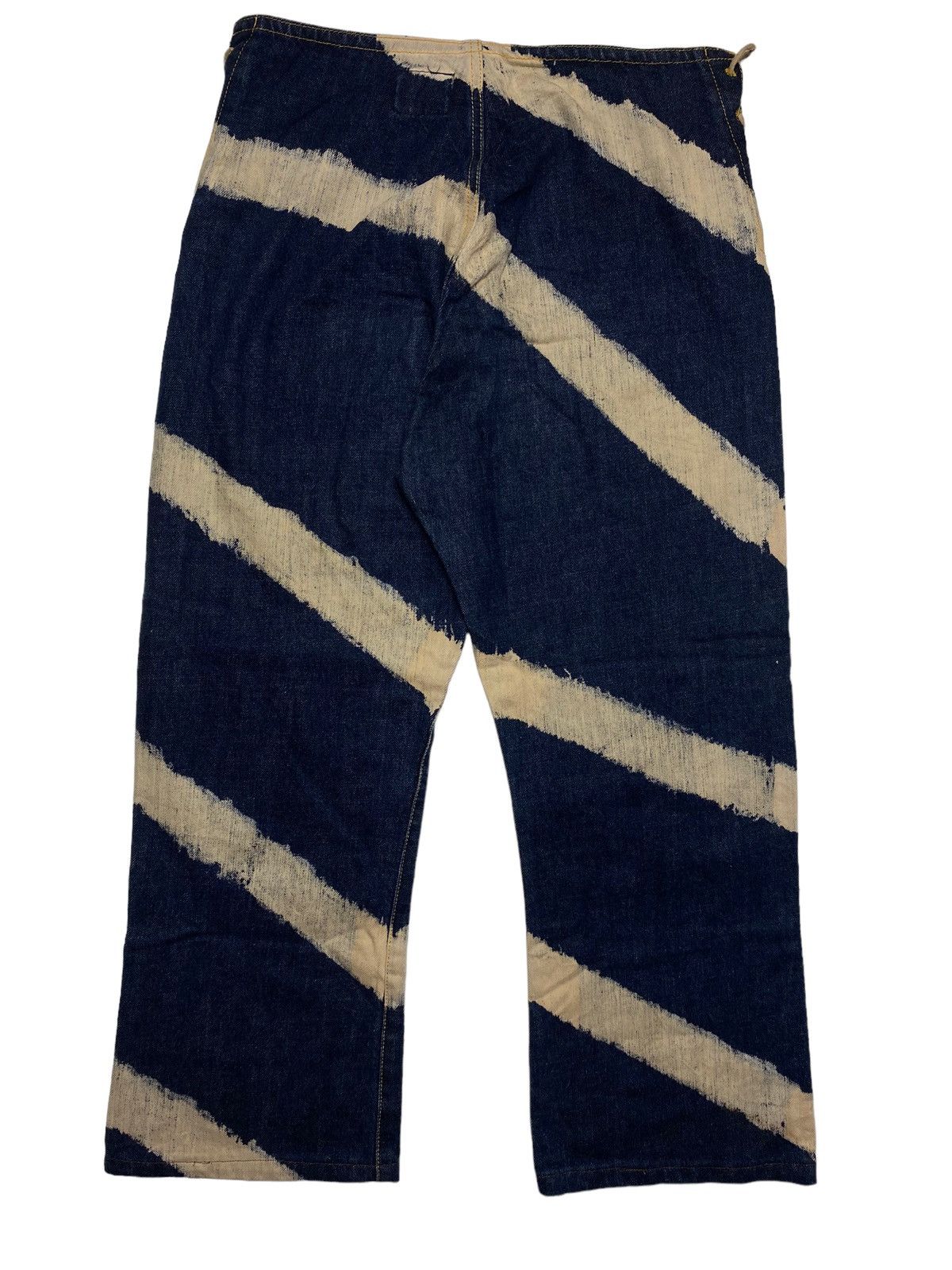 Hysteric Glamour 1990s Ozone Community - 3/4 Spilled Dyed Side Lace Denim Size US 28 / EU 44 - 2 Thumbnail