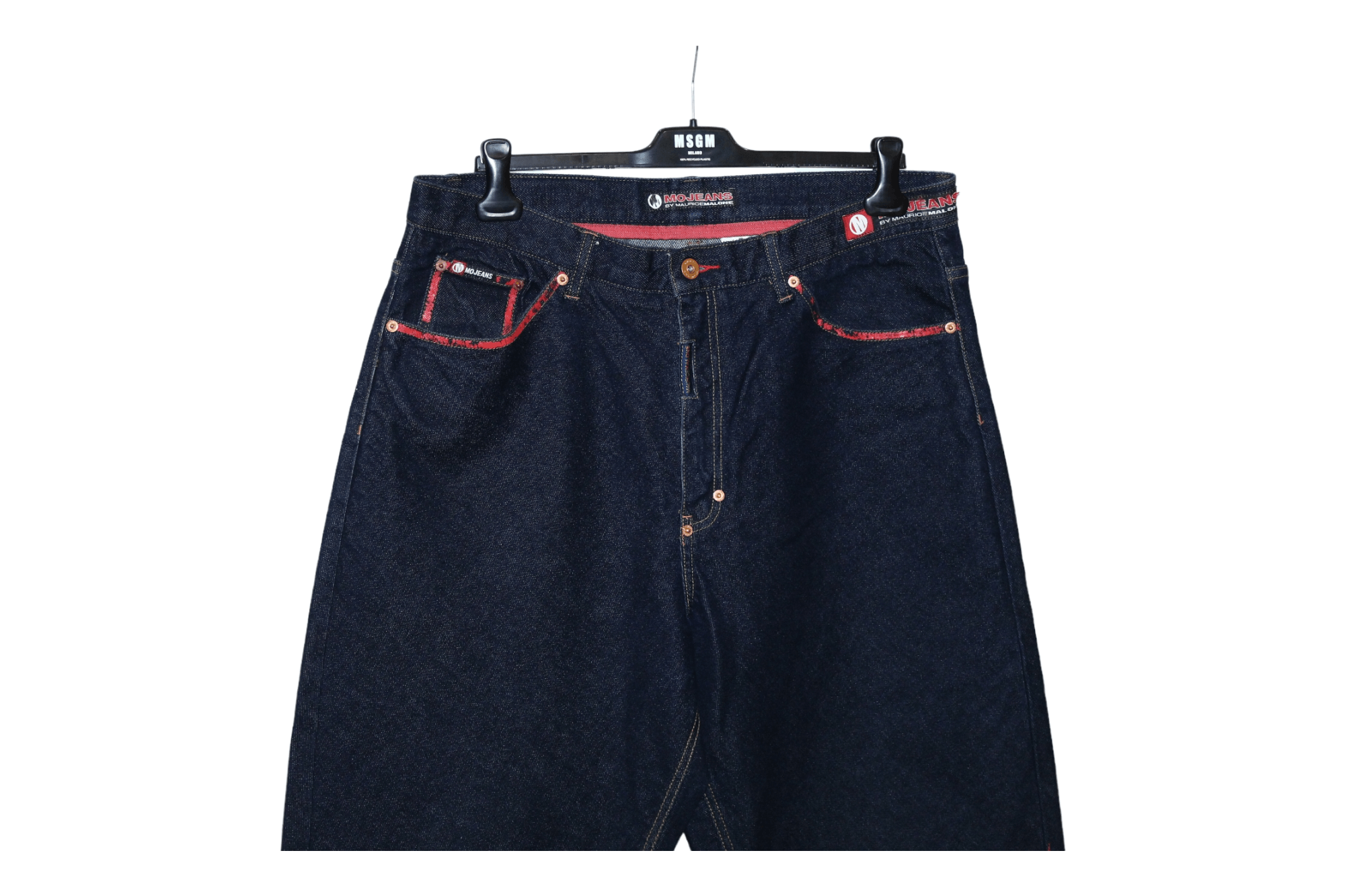 Japanese Brand 💥MO Jeans by Maurice Malone Arc leg OG Bloody art Rap Jeans Size US 36 / EU 52 - 9 Thumbnail