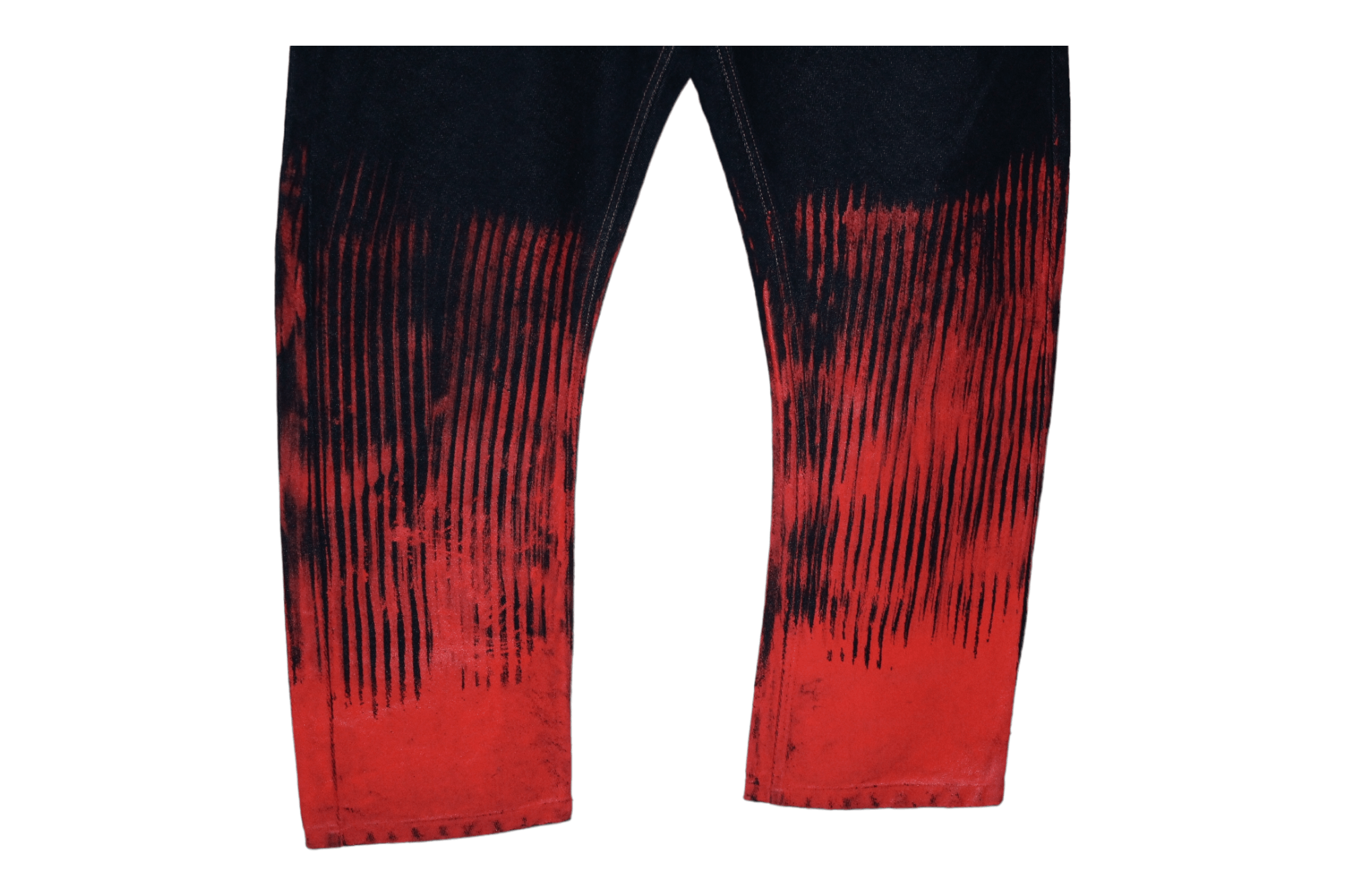 Japanese Brand 💥MO Jeans by Maurice Malone Arc leg OG Bloody art Rap Jeans Size US 36 / EU 52 - 6 Thumbnail