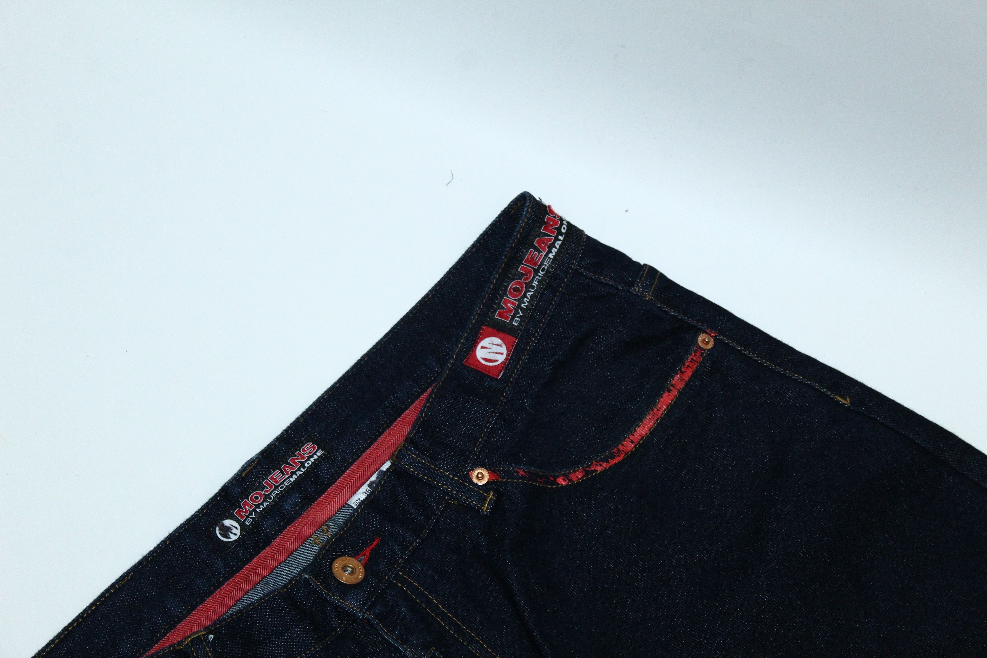 Japanese Brand 💥MO Jeans by Maurice Malone Arc leg OG Bloody art Rap Jeans Size US 36 / EU 52 - 17 Thumbnail