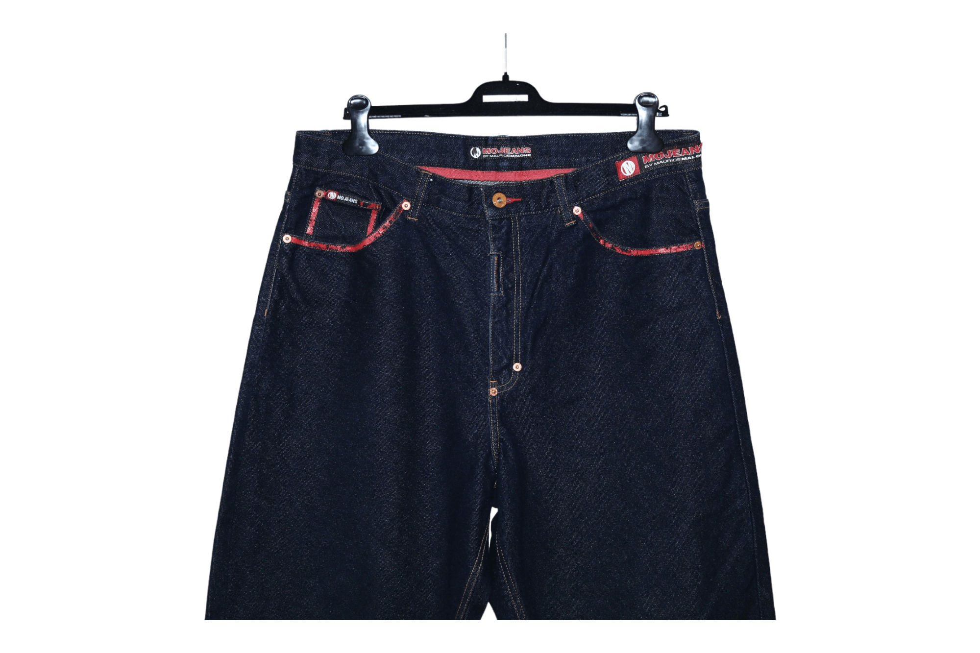 Japanese Brand 💥MO Jeans by Maurice Malone Arc leg OG Bloody art Rap Jeans Size US 36 / EU 52 - 4 Thumbnail
