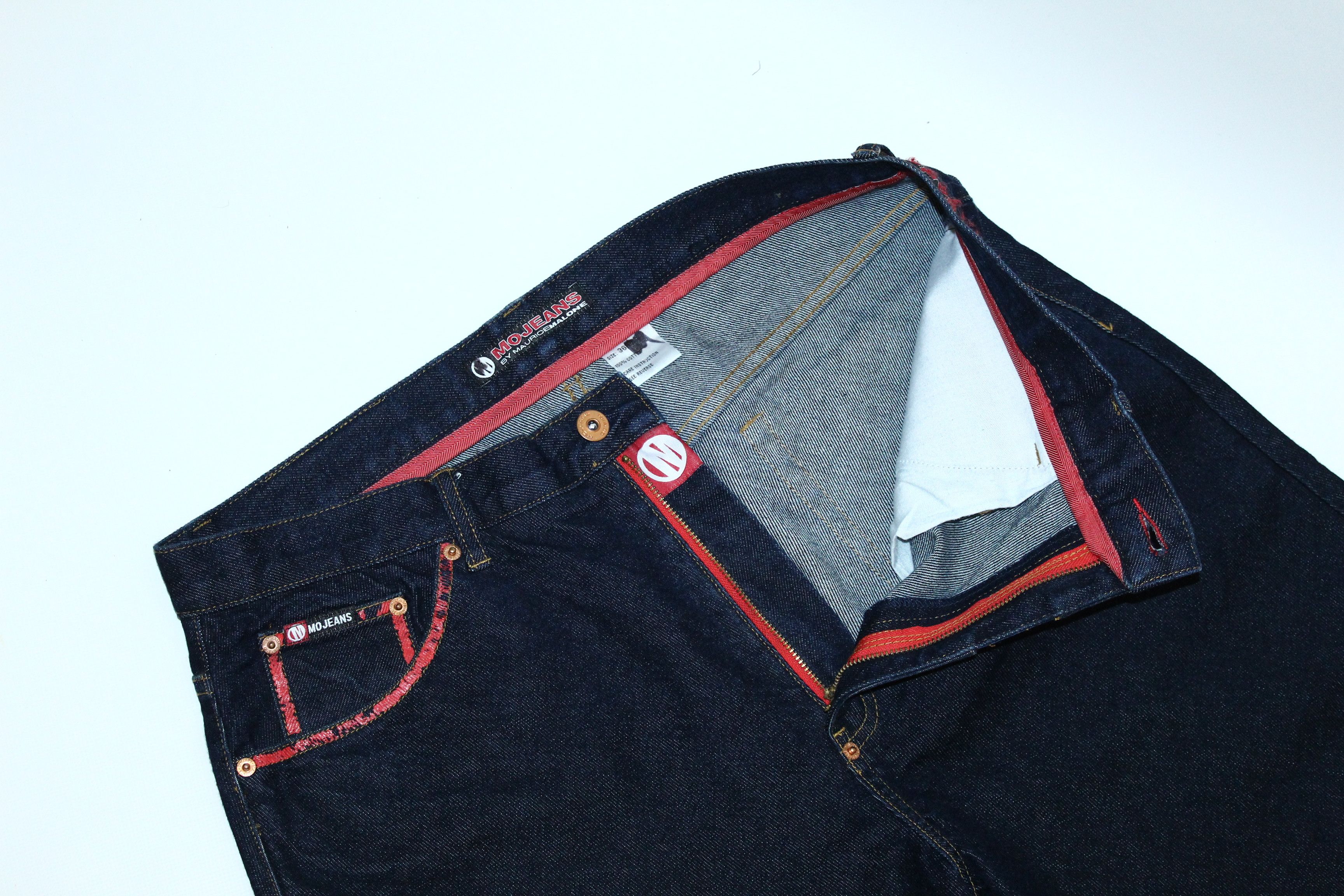 Japanese Brand 💥MO Jeans by Maurice Malone Arc leg OG Bloody art Rap Jeans Size US 36 / EU 52 - 18 Thumbnail