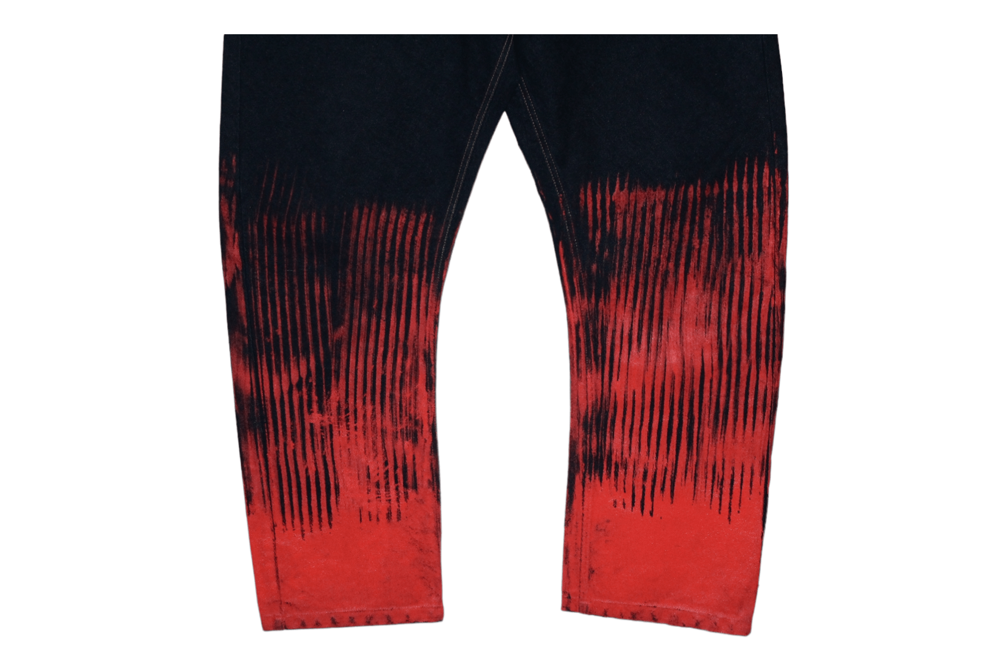 Japanese Brand 💥MO Jeans by Maurice Malone Arc leg OG Bloody art Rap Jeans Size US 36 / EU 52 - 10 Thumbnail
