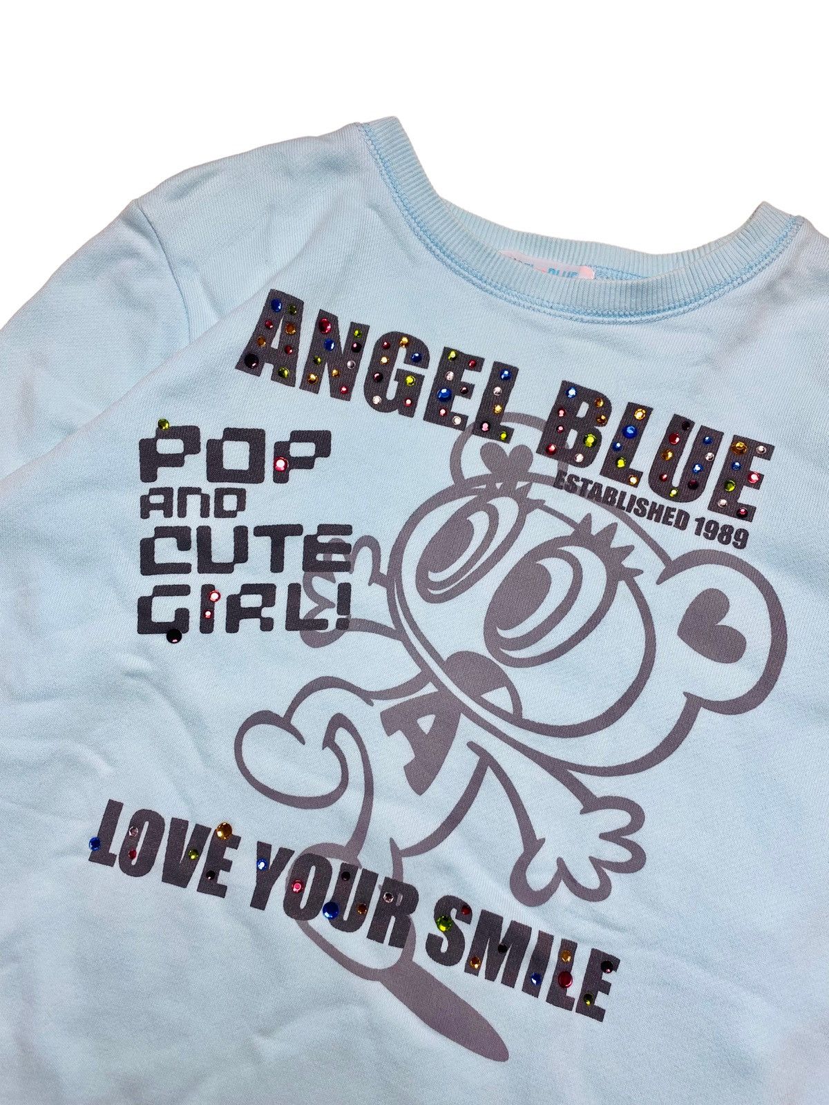 Hysteric Glamour × Japanese Brand 2000s Angel Blue - Printed Mascots Crewneck Size US S / EU 44-46 / 1 - 2 Thumbnail