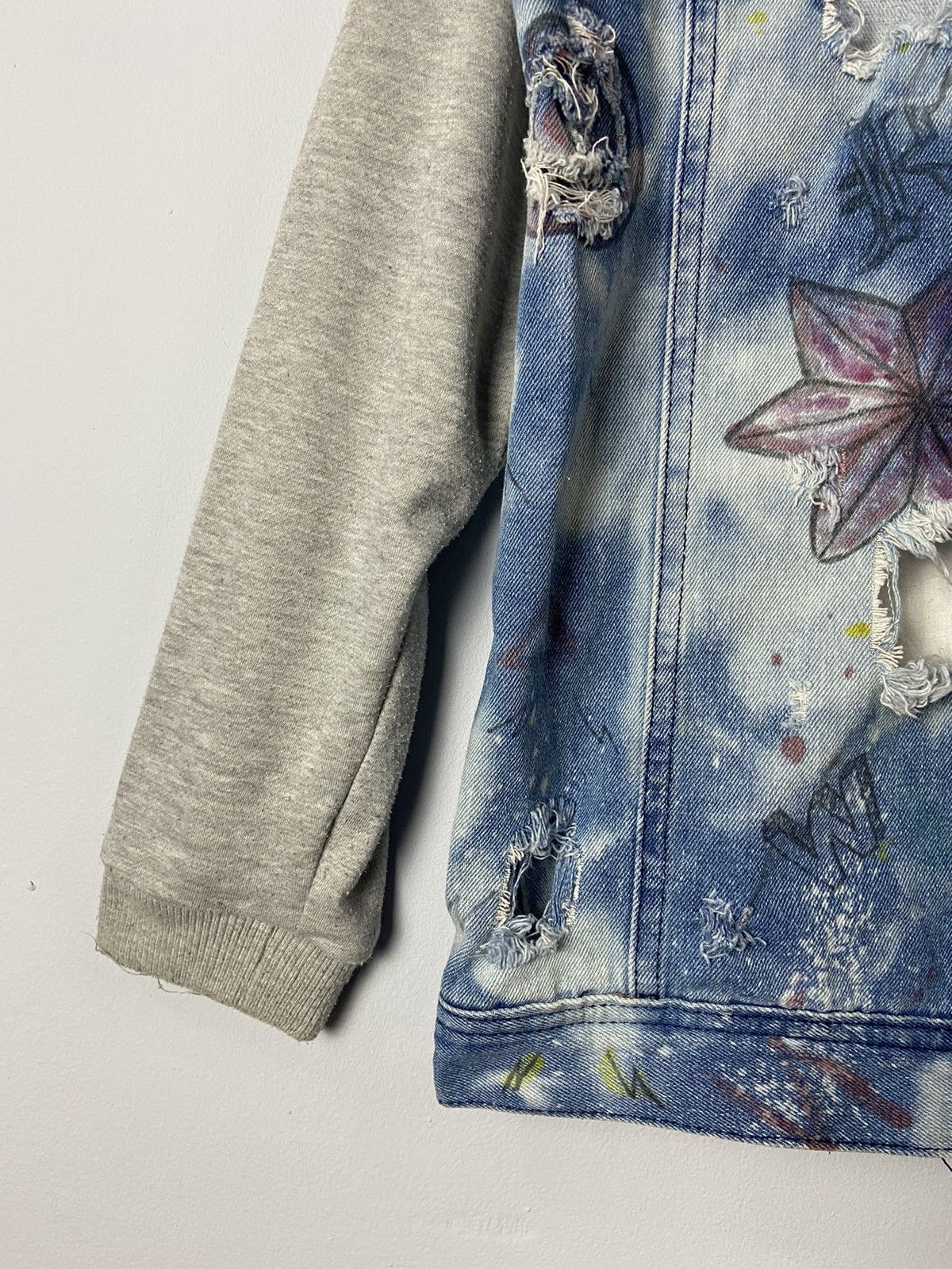 Japanese Brand Growth By Grail Distressed Denim Fashionist Jacket Size L / US 10 / IT 46 - 12 Thumbnail
