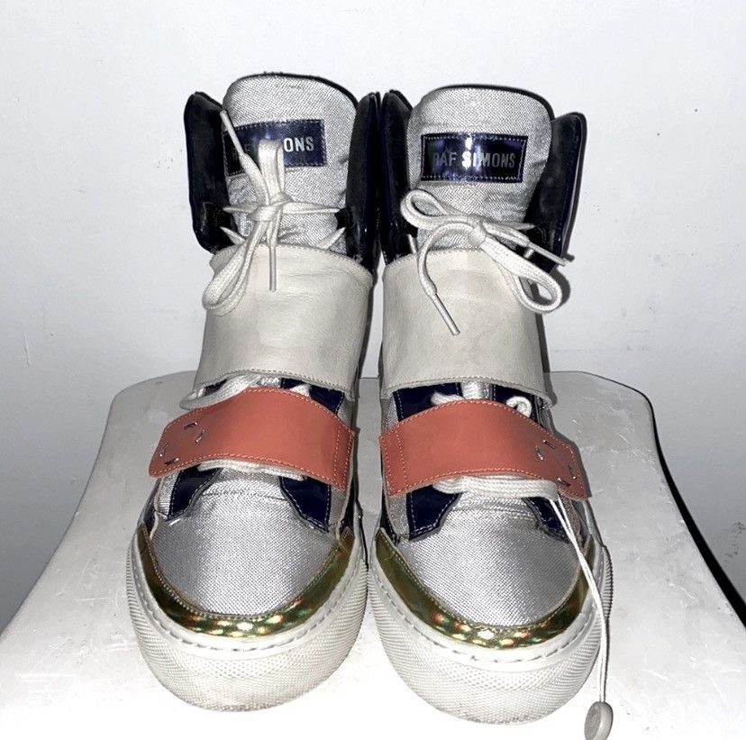 raf simons metallic sneakers