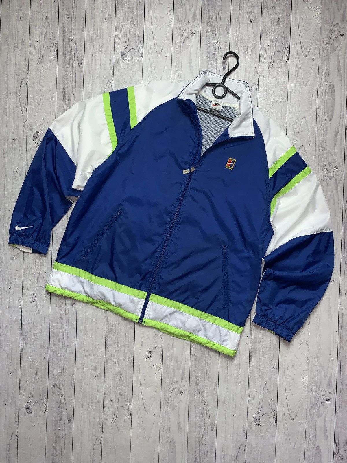 Nike × Vintage Vintage Nike track jacket Court challenge size L logo swoosh Size US L / EU 52-54 / 3 - 1 Thumbnail