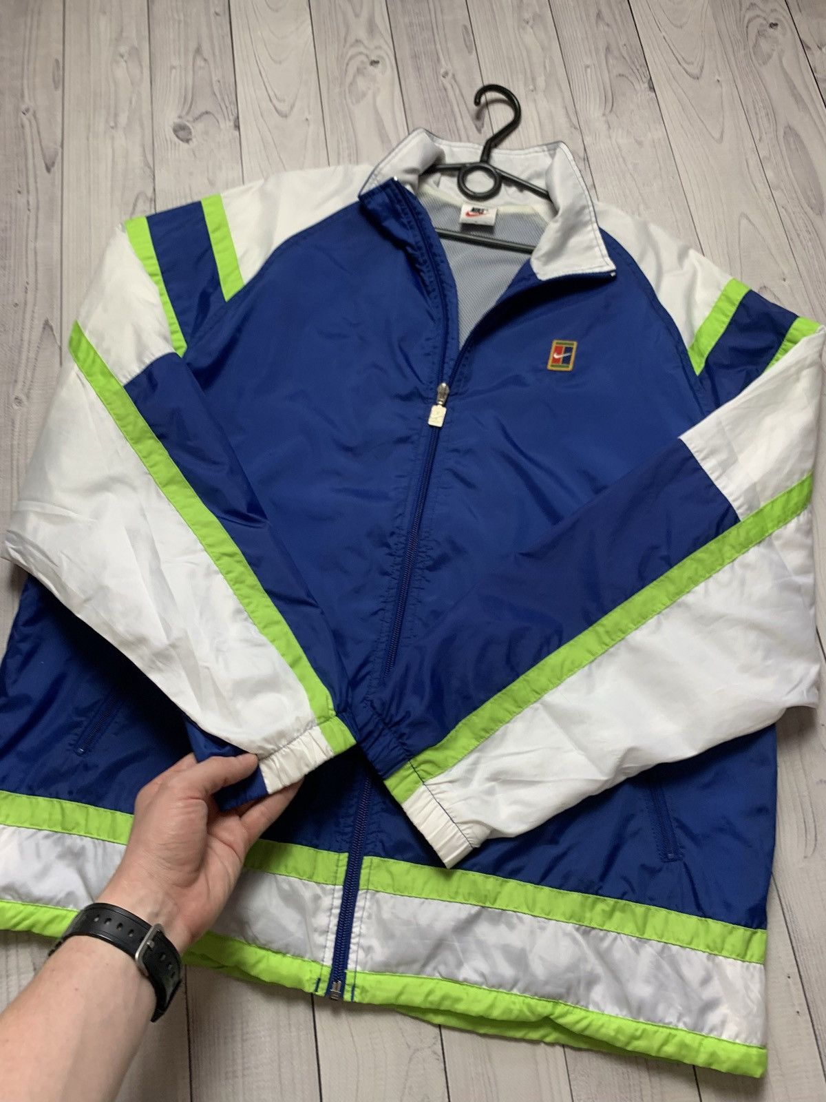 Nike × Vintage Vintage Nike track jacket Court challenge size L logo swoosh Size US L / EU 52-54 / 3 - 6 Thumbnail