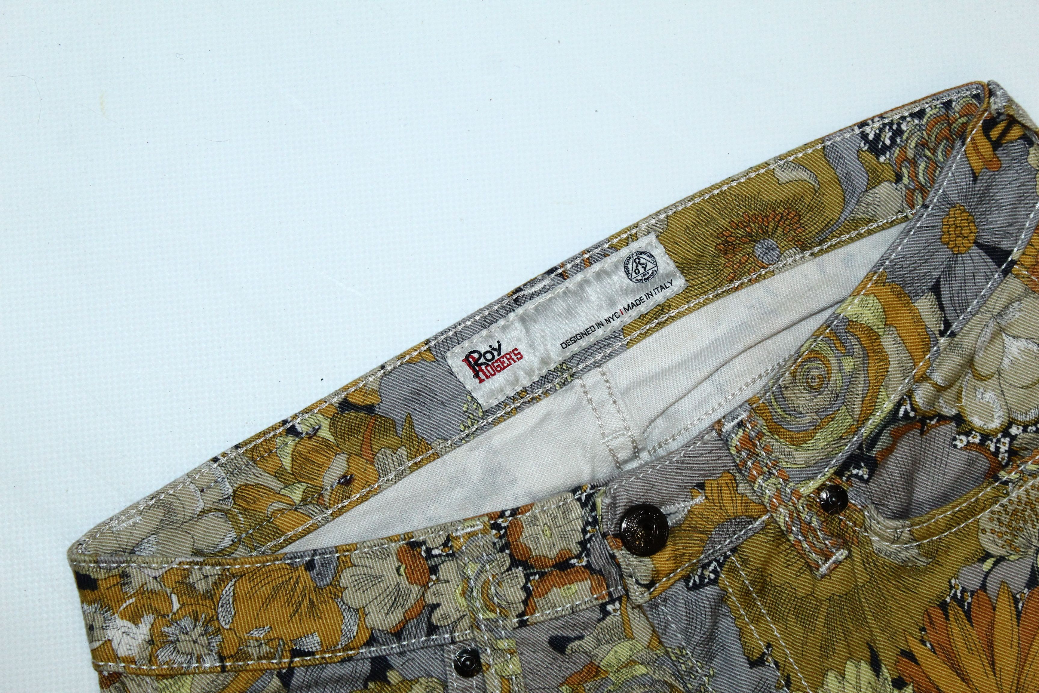 Roy Denim Roy Rogers slim fit floral printed stretch denim jeans Size 27" / US 4 / IT 40 - 5 Thumbnail