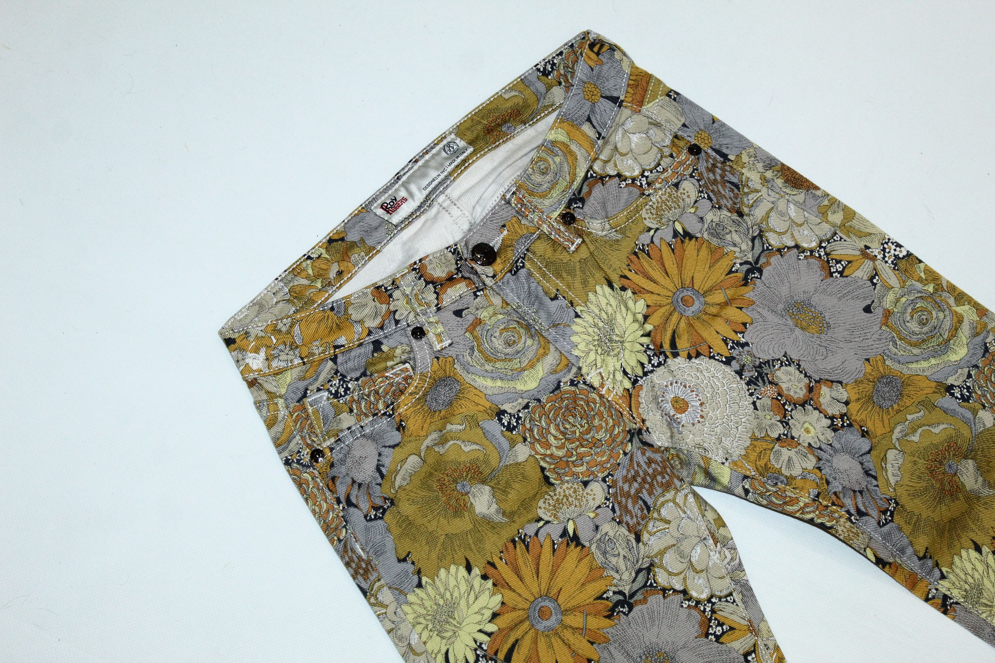 Roy Denim Roy Rogers slim fit floral printed stretch denim jeans Size 27" / US 4 / IT 40 - 2 Thumbnail