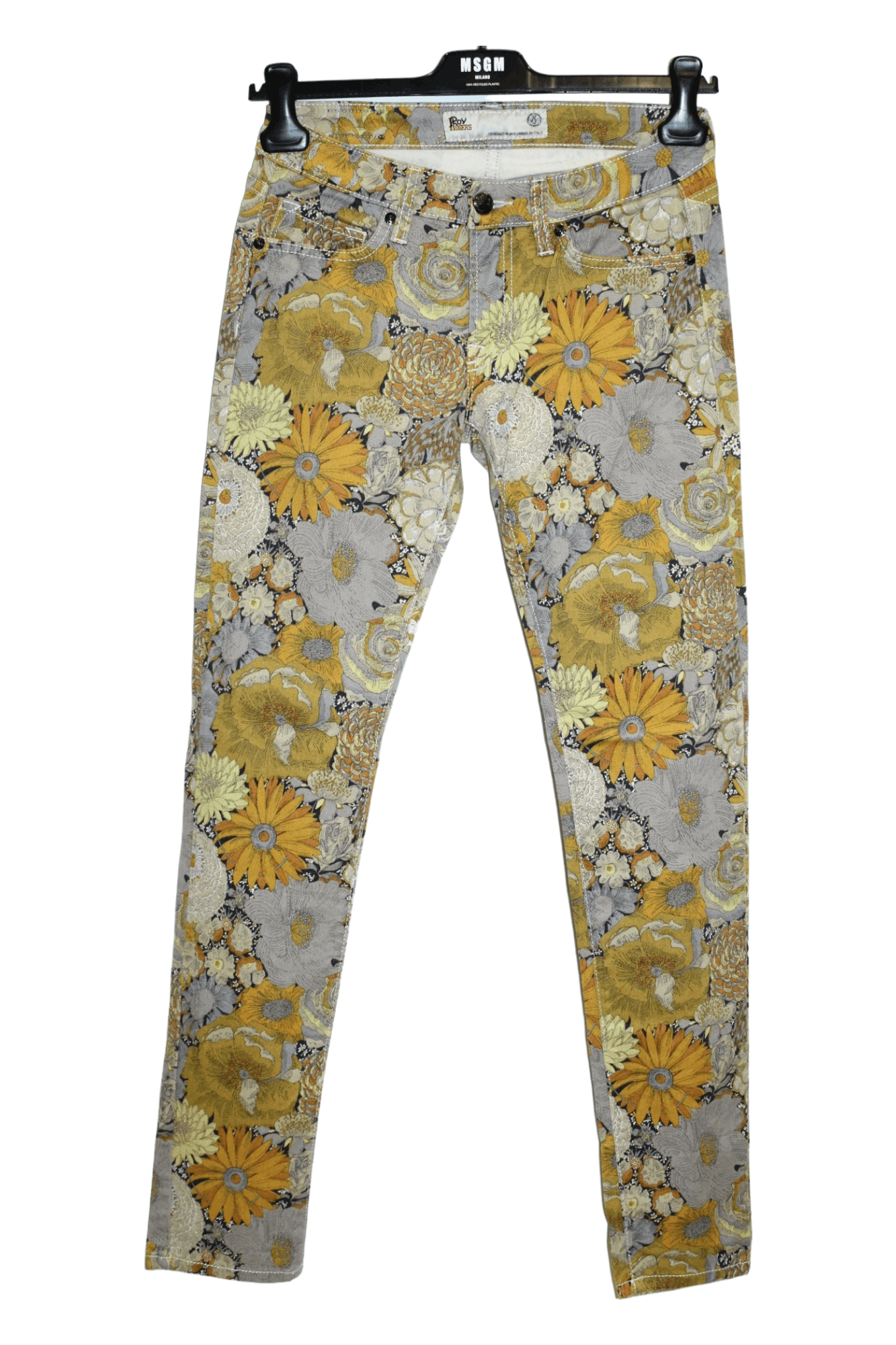 Roy Denim Roy Rogers slim fit floral printed stretch denim jeans Size 27" / US 4 / IT 40 - 11 Thumbnail