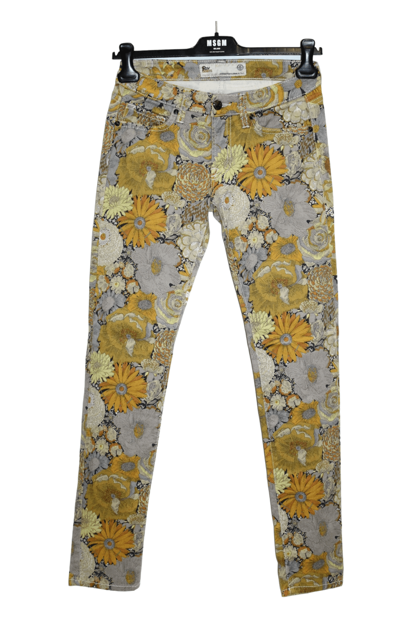 Roy Denim Roy Rogers slim fit floral printed stretch denim jeans Size 27" / US 4 / IT 40 - 1 Thumbnail