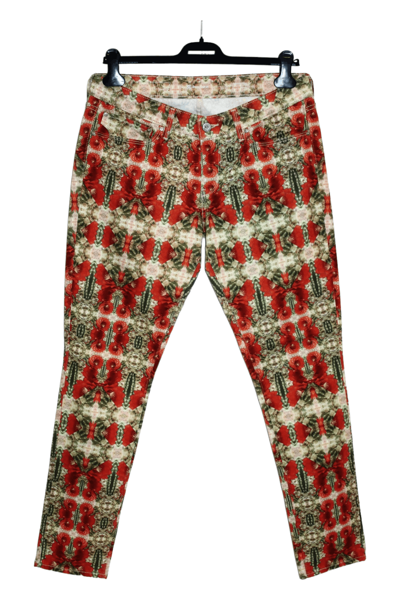 image of Levi's Unisex Demi Curve Acid Art Modern Rise Skinny Jeans in Red, Men's (Size 32)