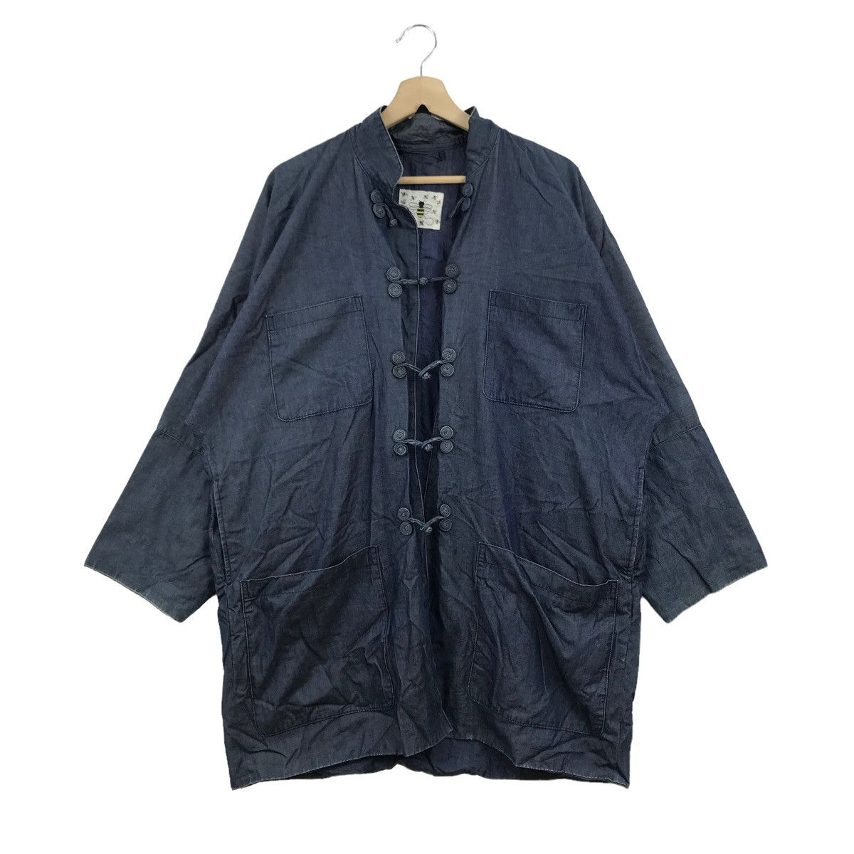 Indigo × Japanese Brand × Vintage Vintage BEE Jacket Pure Indigo Japanese Traditional Style Size US XL / EU 56 / 4 - 1 Thumbnail