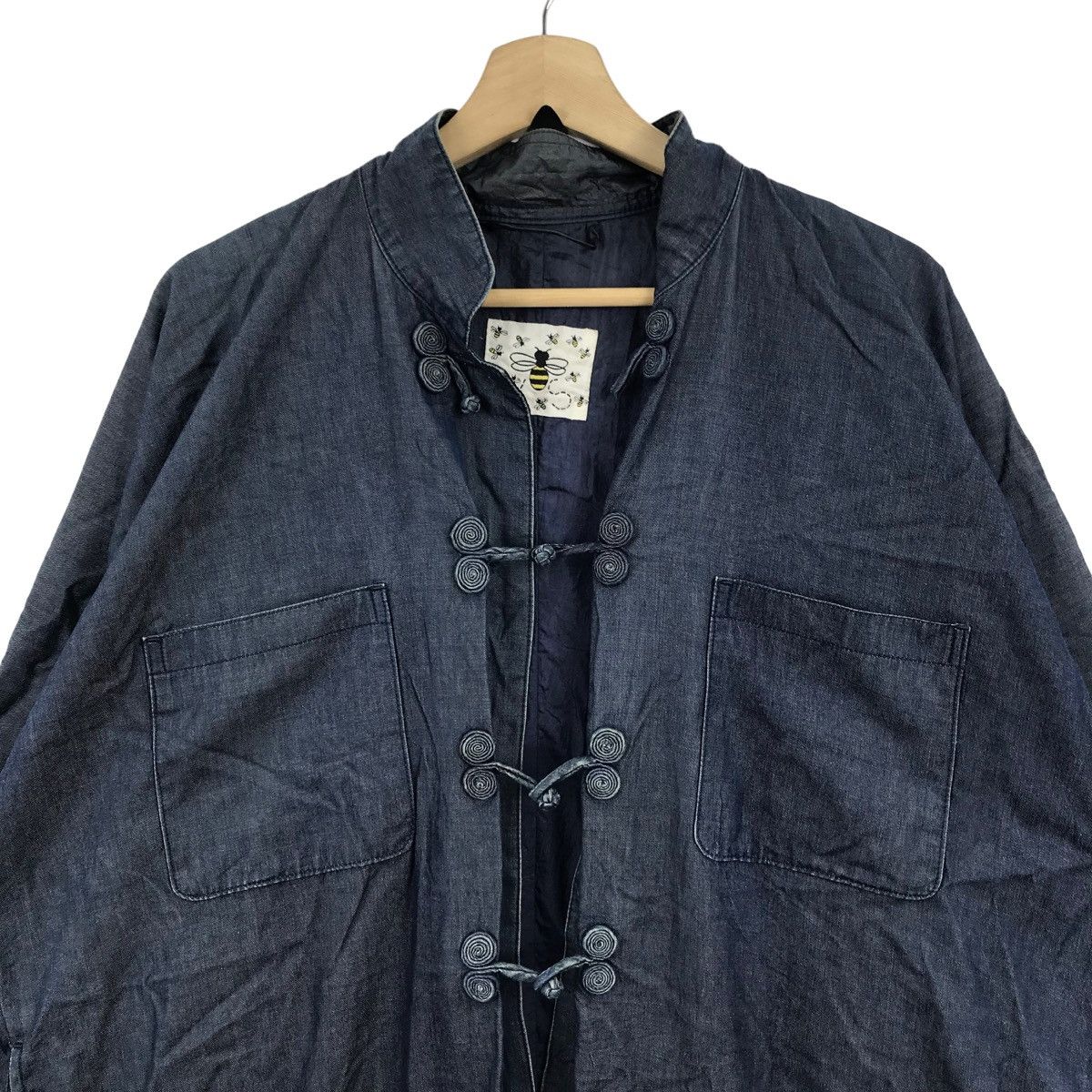 Indigo × Japanese Brand × Vintage Vintage BEE Jacket Pure Indigo Japanese Traditional Style Size US XL / EU 56 / 4 - 2 Thumbnail