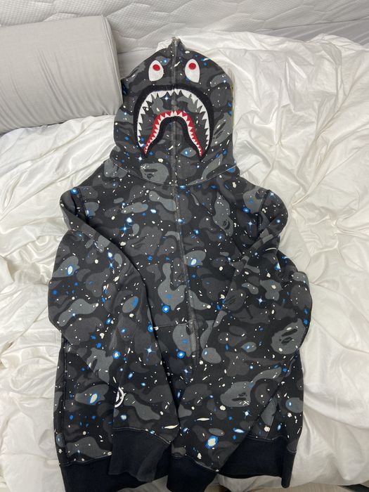 Bape Space Camo Shark Full Zip Hoodie Grailed