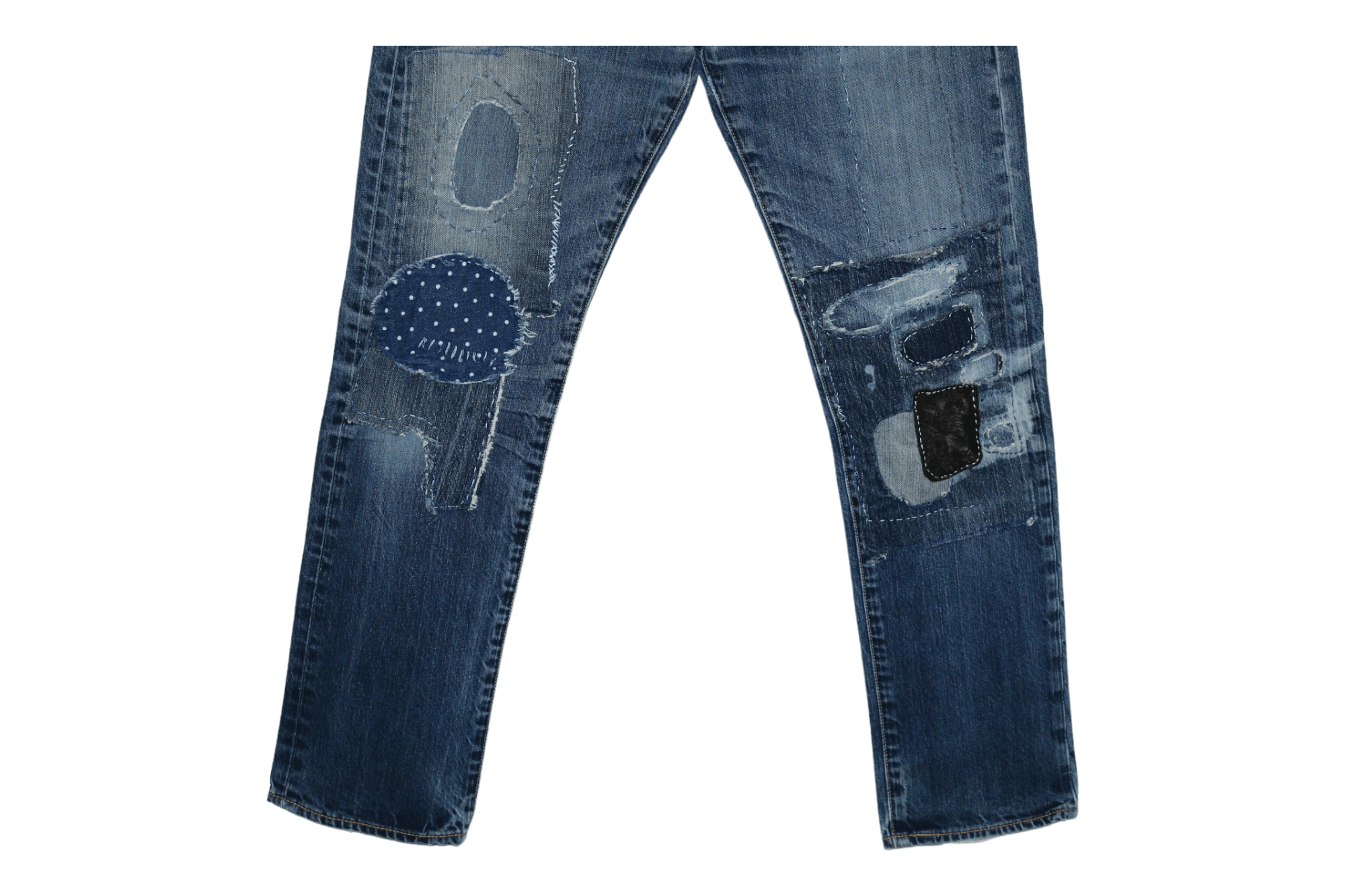 Levi's 💥Levi's 501 Boro Stitch Patchwork Faded Denim Kapital Jeans Size US 32 / EU 48 - 2 Thumbnail