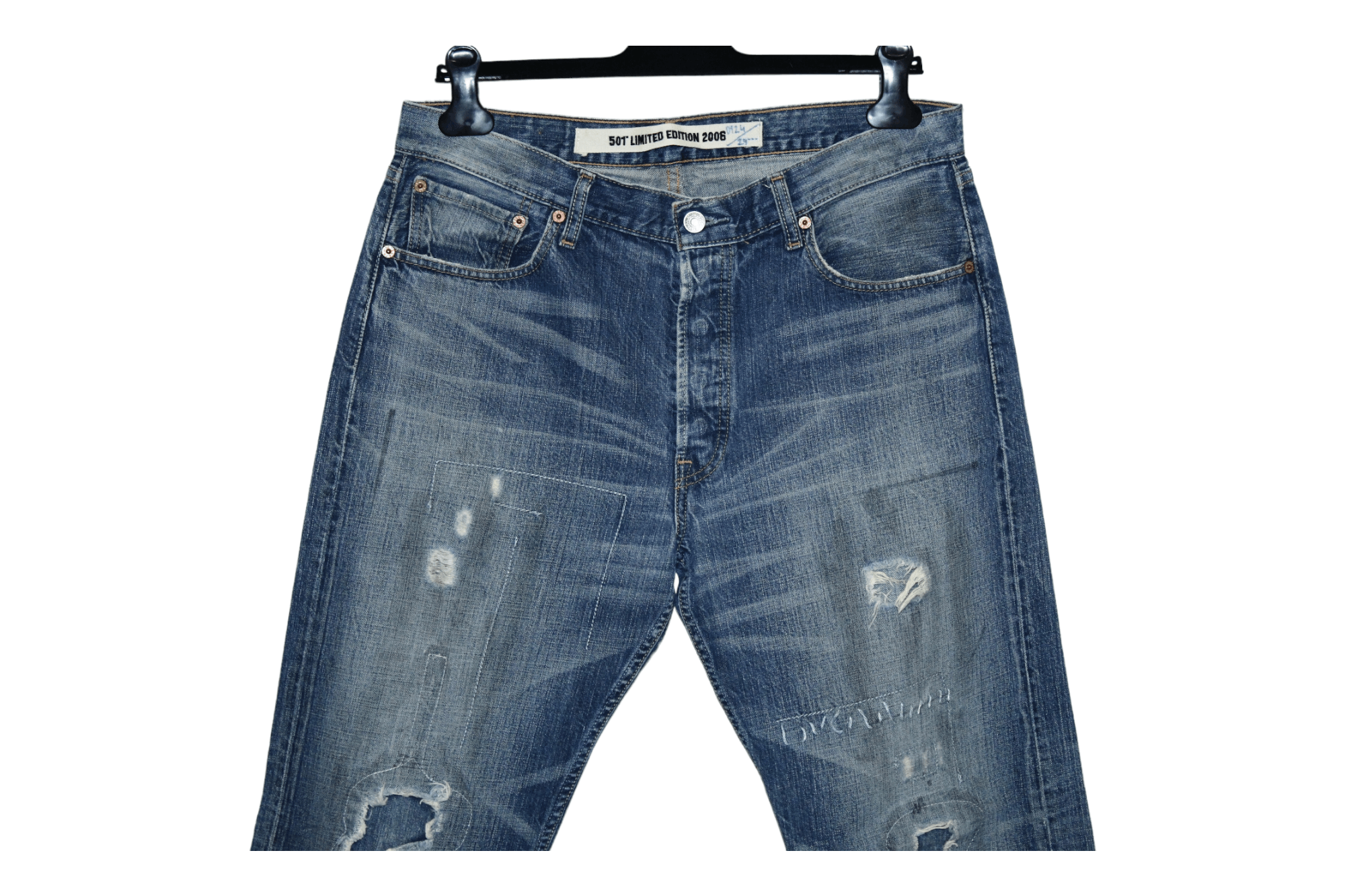 Levi's RARE💥Levi’s 501 limited edition 2006 distressed jeans Size US 34 / EU 50 - 2 Thumbnail