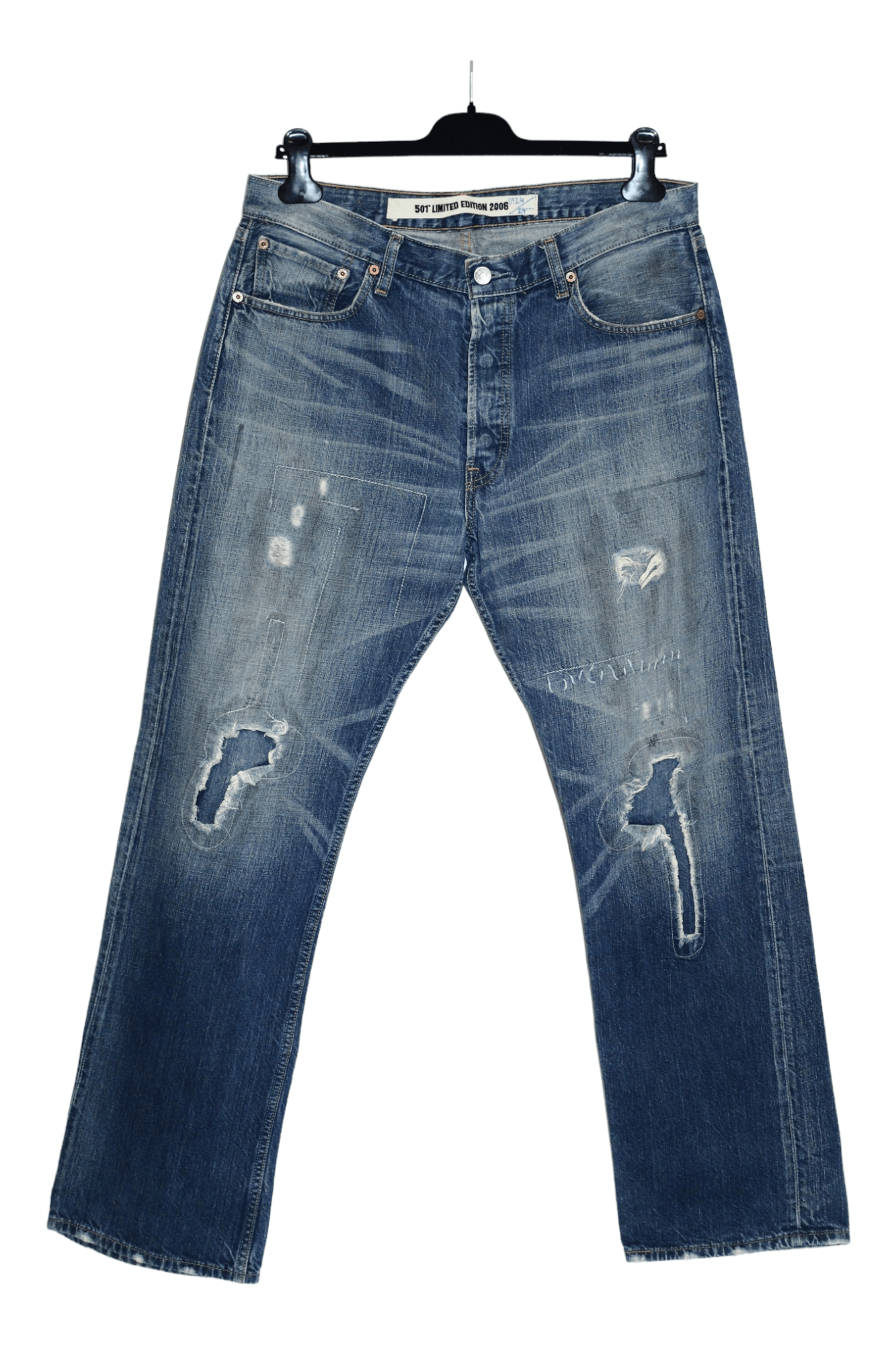 Levi's RARE💥Levi’s 501 limited edition 2006 distressed jeans Size US 34 / EU 50 - 1 Thumbnail