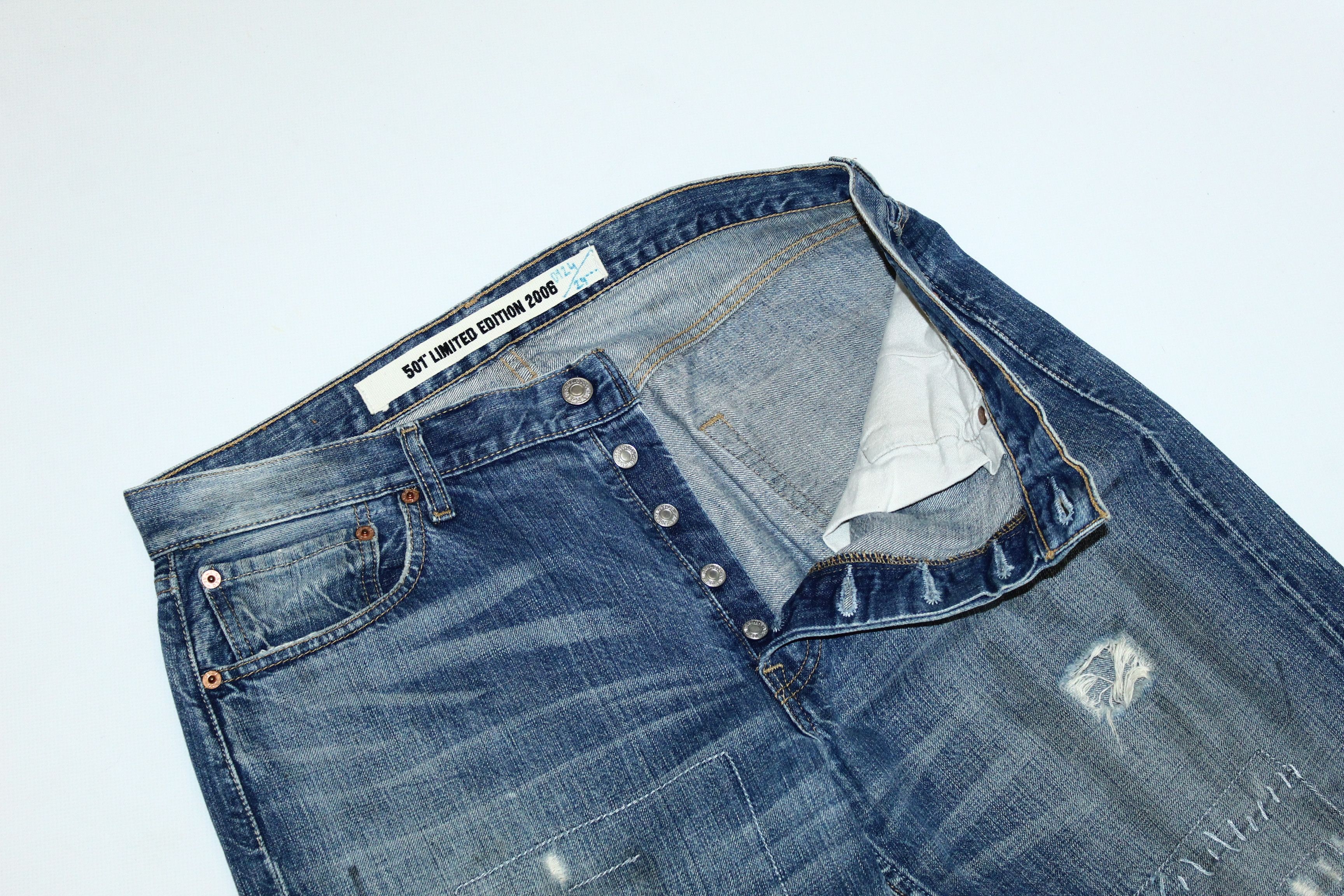 Levi's RARE💥Levi’s 501 limited edition 2006 distressed jeans Size US 34 / EU 50 - 9 Thumbnail