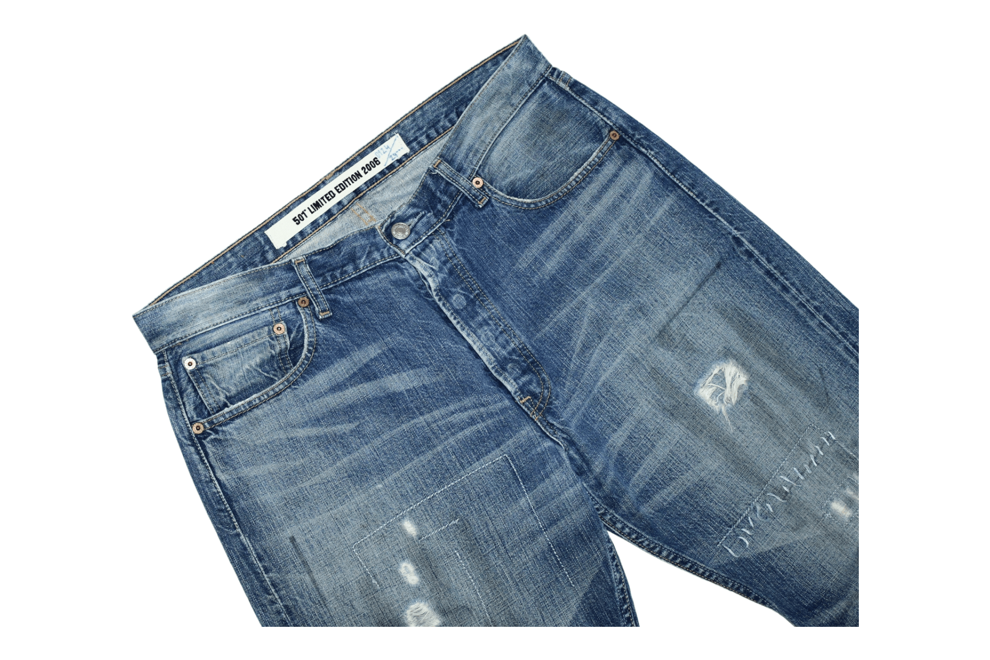 Levi's RARE💥Levi’s 501 limited edition 2006 distressed jeans Size US 34 / EU 50 - 8 Thumbnail