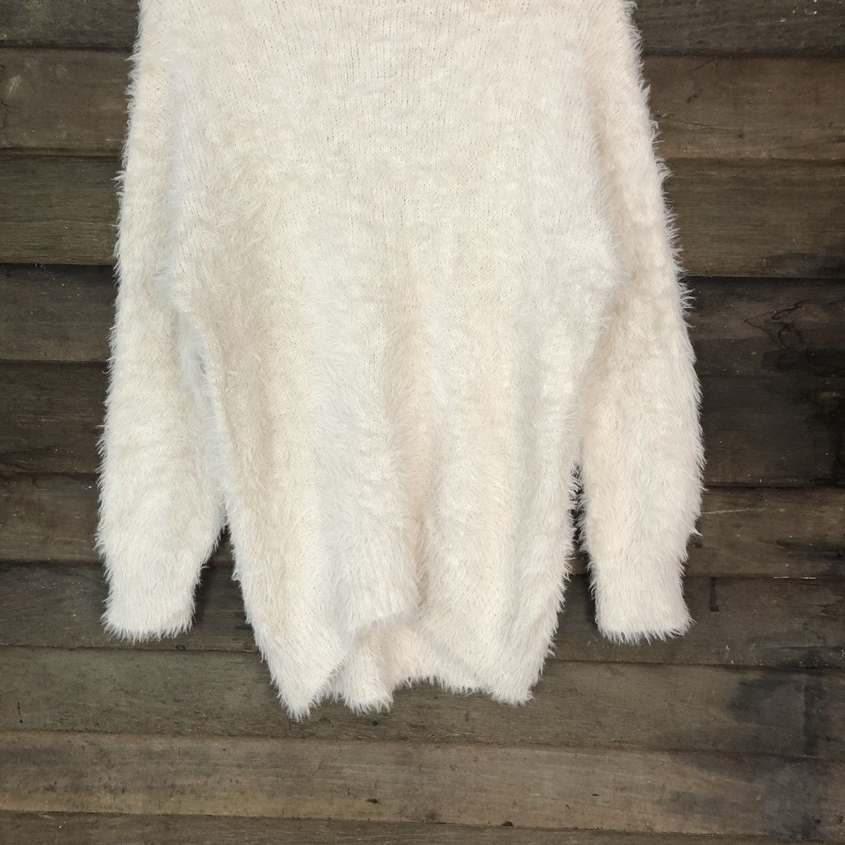 Aran Isles Knitwear × GU × Homespun Knitwear GU Pink Shag Shaggy Fur Mohair Knitwear #797 Size XL / US 12-14 / IT 48-50 - 3 Thumbnail