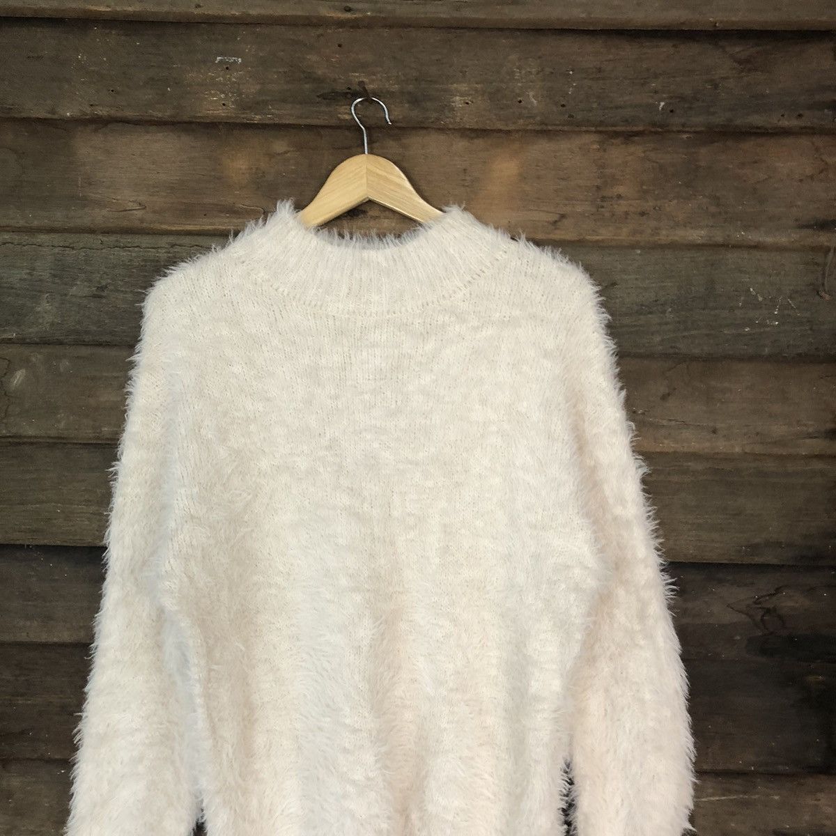 Aran Isles Knitwear × GU × Homespun Knitwear GU Pink Shag Shaggy Fur Mohair Knitwear #797 Size XL / US 12-14 / IT 48-50 - 2 Thumbnail