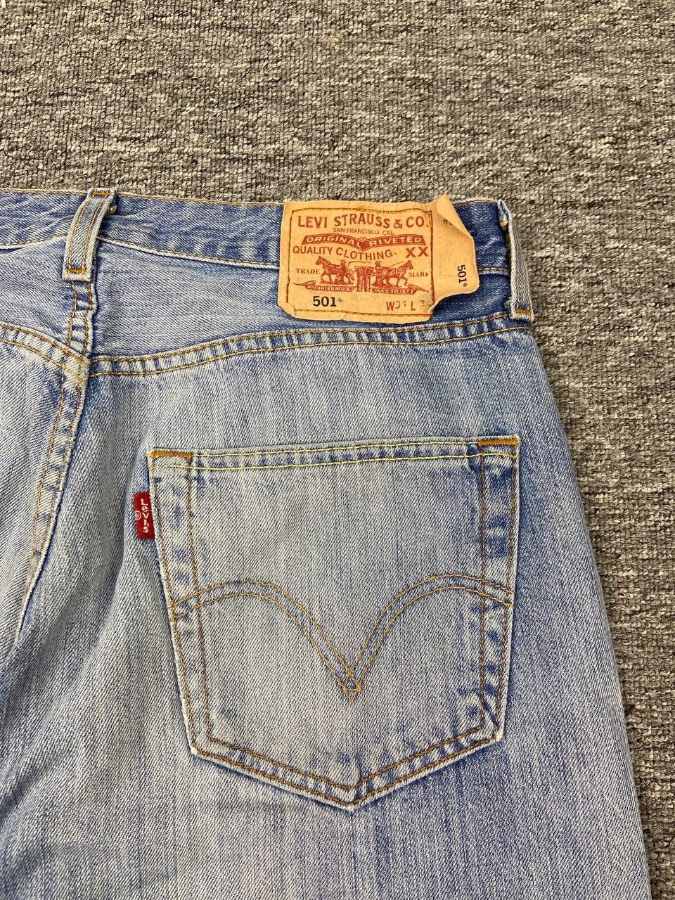 Levi's Vintage Levis 501 Blue Faded Wash Denim Jeans Size US 32 / EU 48 - 8 Thumbnail